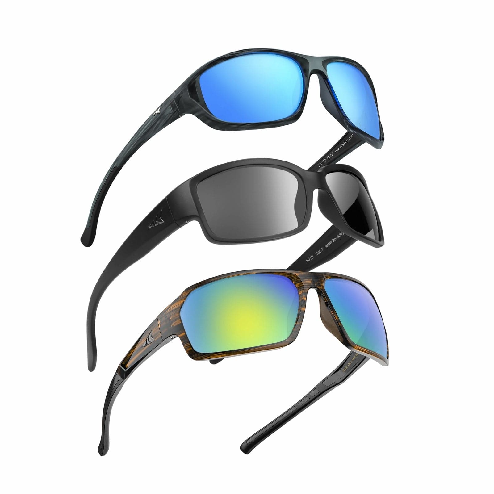 KONQKIN Polarized Sports Sunglasses For Men & Women - 100% UV Protection For Fishing, Driving & Outdoor Activities