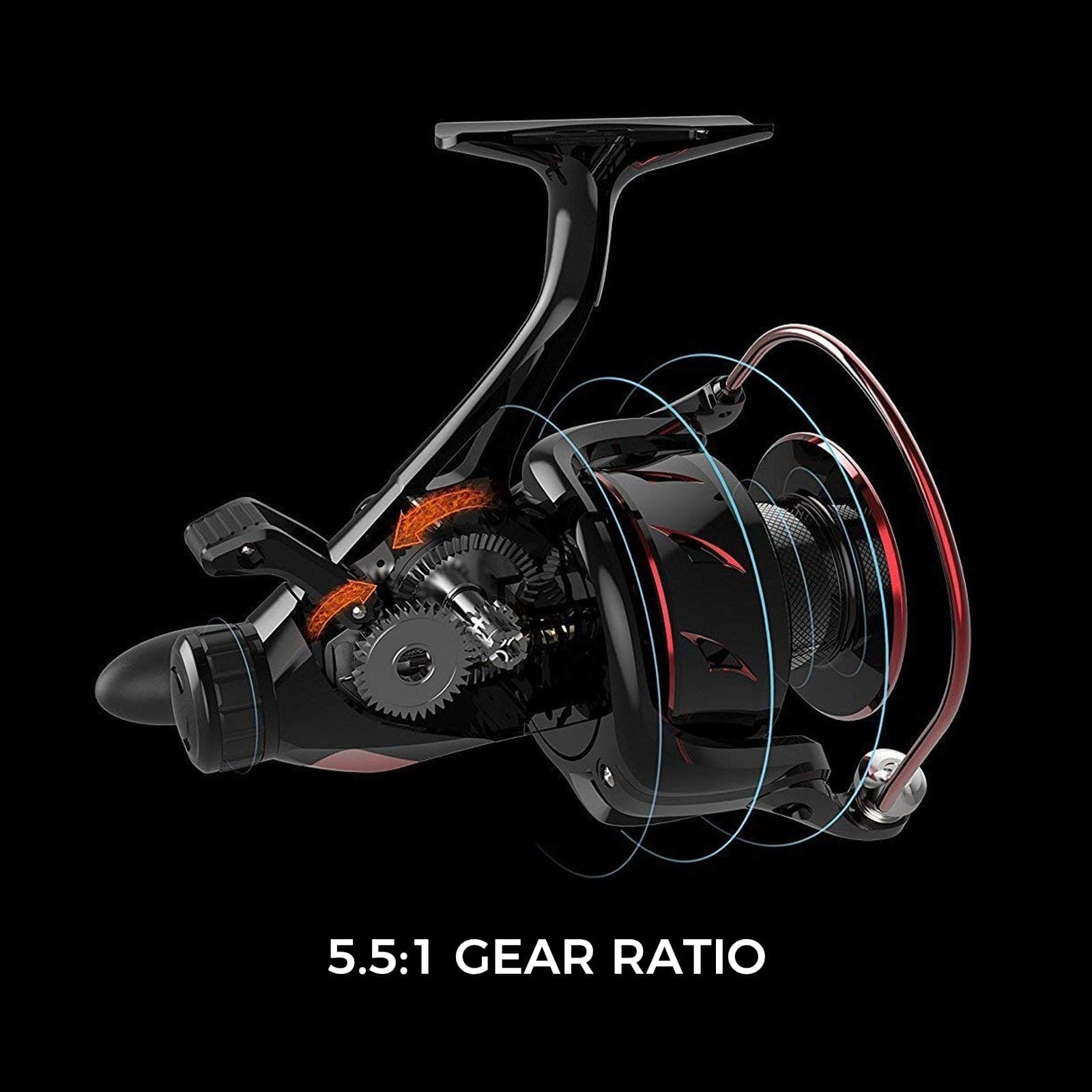 12+1 BB Spinning Reel with Front and Rear Double Drag Carp Fishing Reel  Left Right Interchangeable for Saltwater Freshwater 
