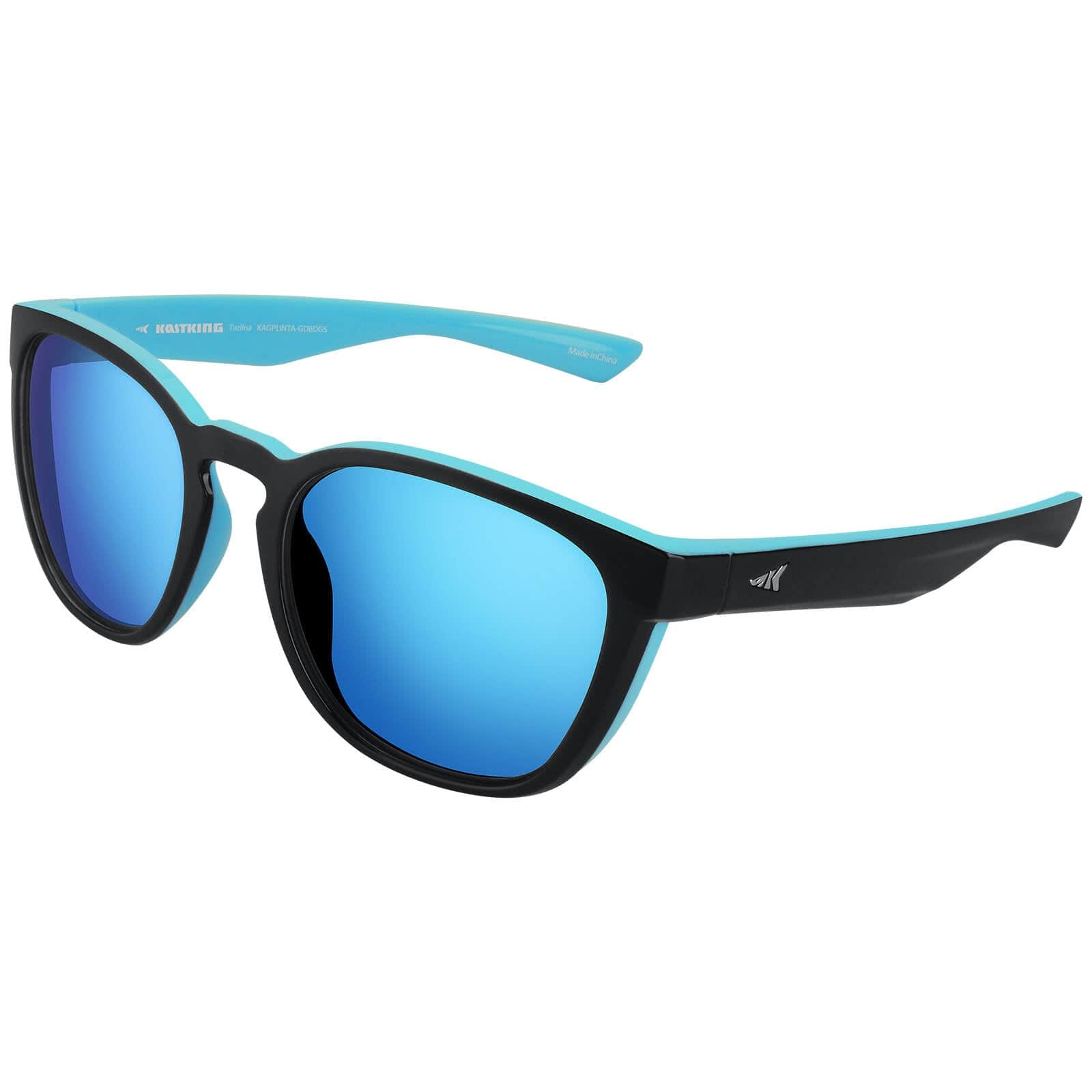 KastKing Tazlina Polarized Sport Sunglasses - Gloss Black Sky Blue-Smoke -  Blue Ocean Mirror