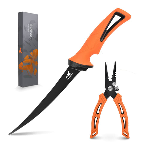 KastKing Fishing Pliers Combo with Fillet Knife