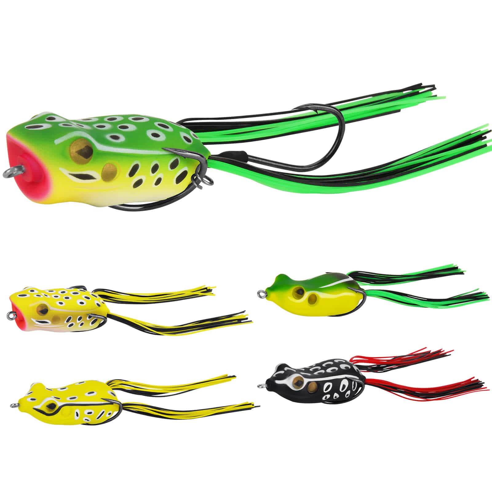 MadBite 3/5 Pack Frog Fishing Lure Kits - C: 5 Pack Frog Kits