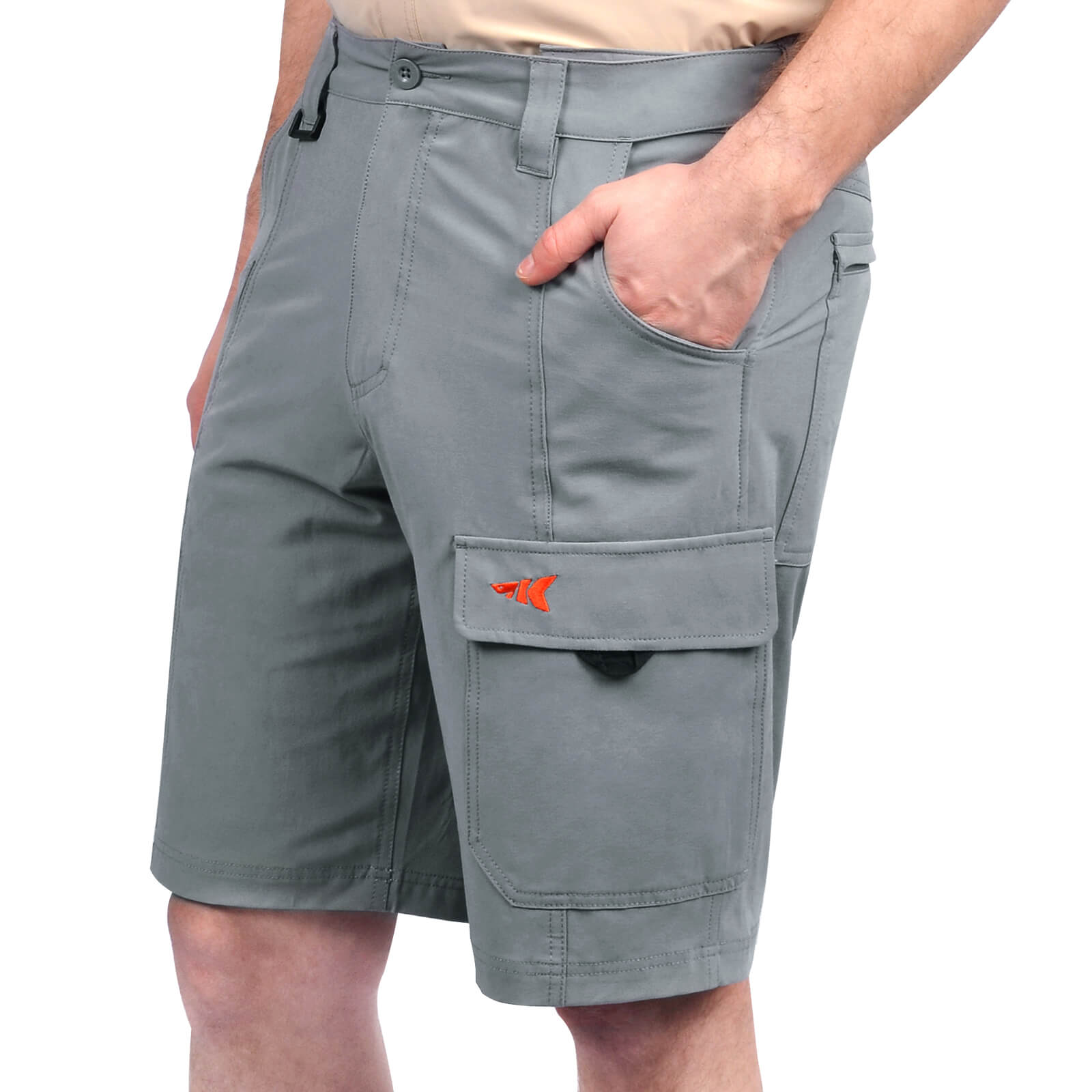 KastKing Men's Casual Hiking Cargo Shorts - Gray [Regular Fit] / 30 Regular
