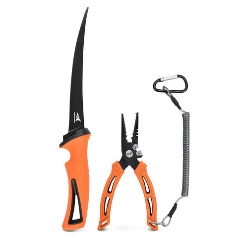 KastKing Fishing Pliers Combo with Fillet Knife