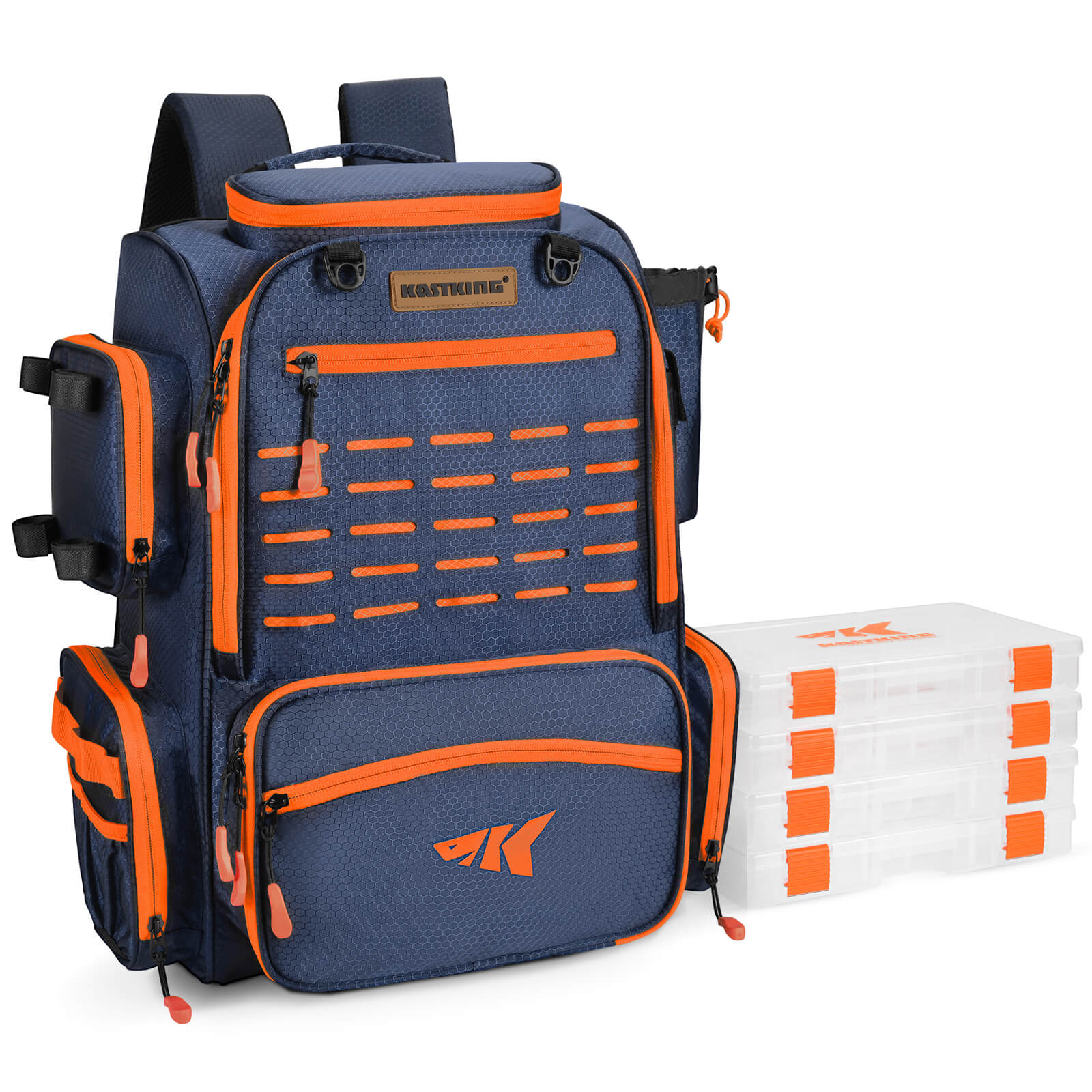 KastKing Bait Boss Fishing Tackle Backpack - Orange