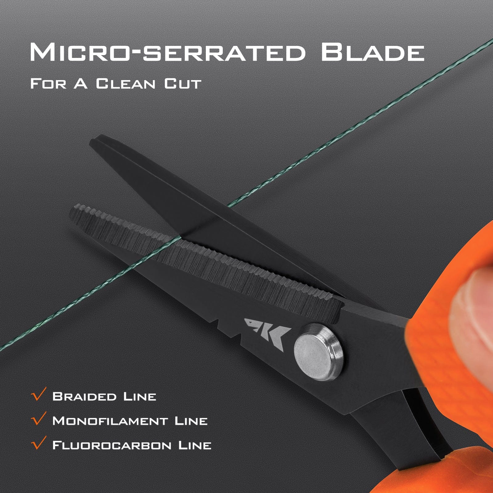 KastKing 5-inch Braid Scissors (Limit Purchase 1Pc) - Orange
