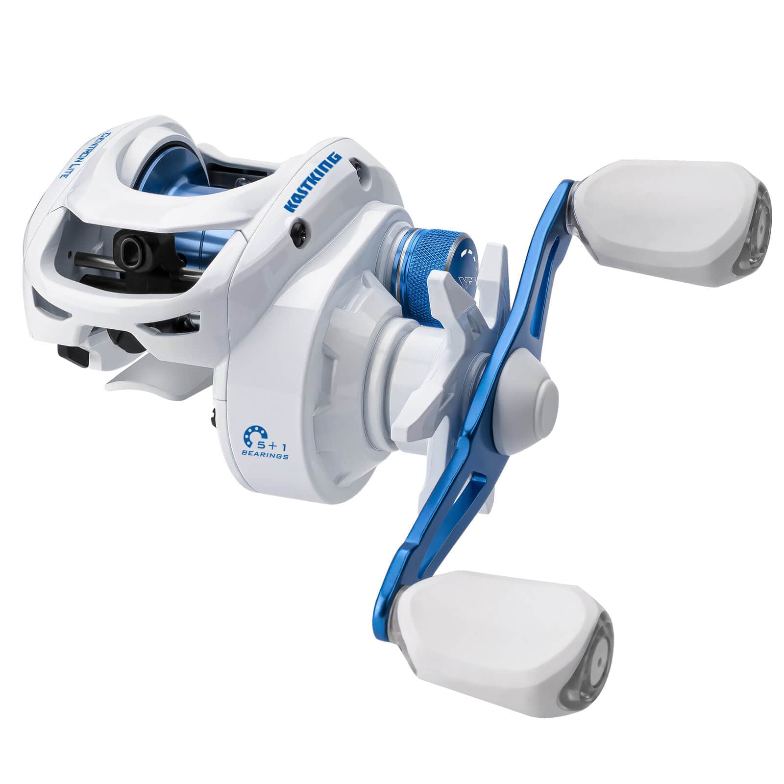 all white baitcaster reels KastKing Centron Lite Baitcasting Reel Black / 7.1:1 / Left Handed