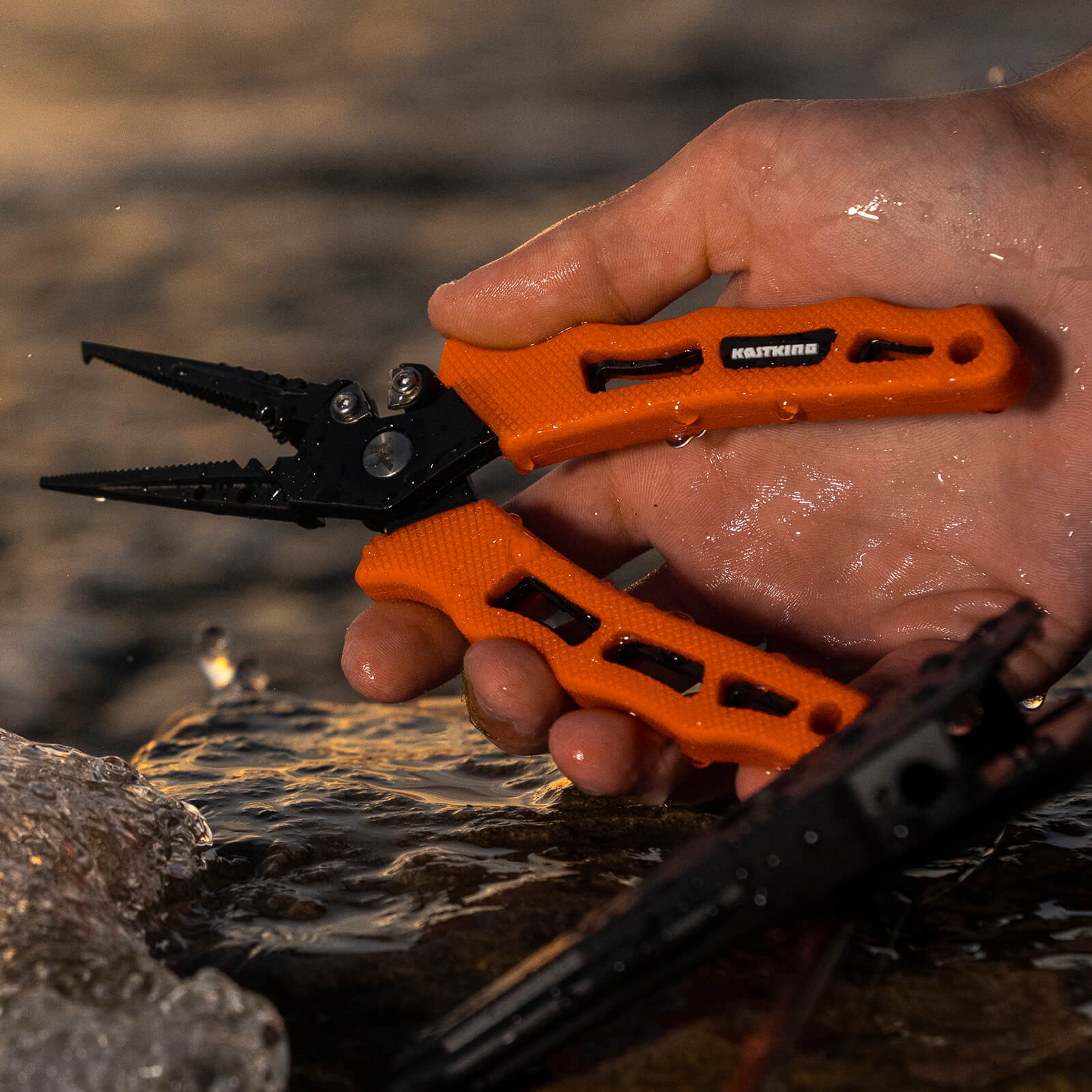 Multifunction Fishing Plier Scissor Fishing Tools Orange-Buy 1 Get 1