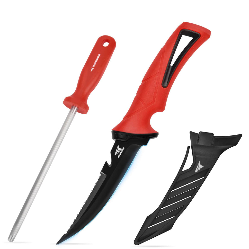 KastKing Intimidator Bait Knife and Fillet Knives with Sharpening Stee