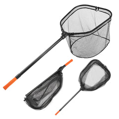 1set Fishing Net Kit, Aluminum Alloy Retractable Fish Landing Net With  Folding Bucket, Fishing Accessories