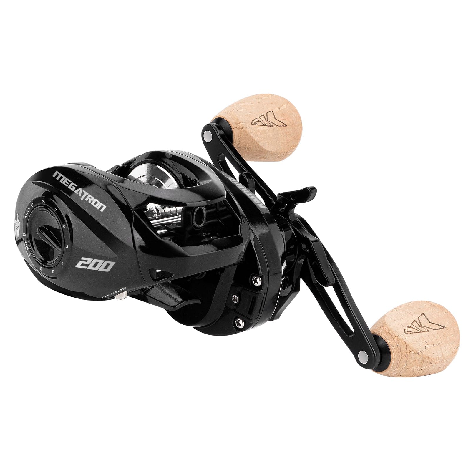 KastKing Megatron 200 Baitcasting Fishing Reel, Wide Spool High Line  Capacity Casting Reel, 7+1 Double Shielded Stainless Steel BB, 8 Button  Magnetic
