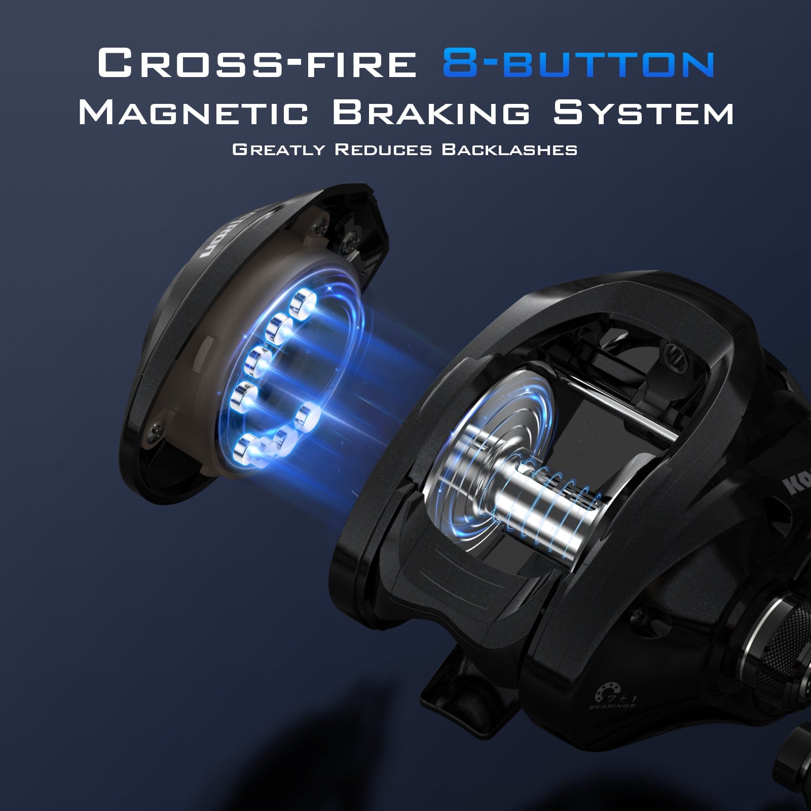 magnet control shimano reel KastKing Megatron 200 Baitcasting Reel
