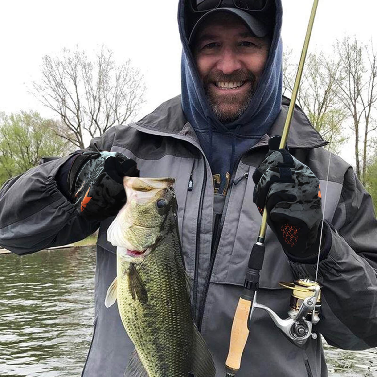 clear creek fishing gloves and poles KastKing Mountain Mist Fishing Gloves