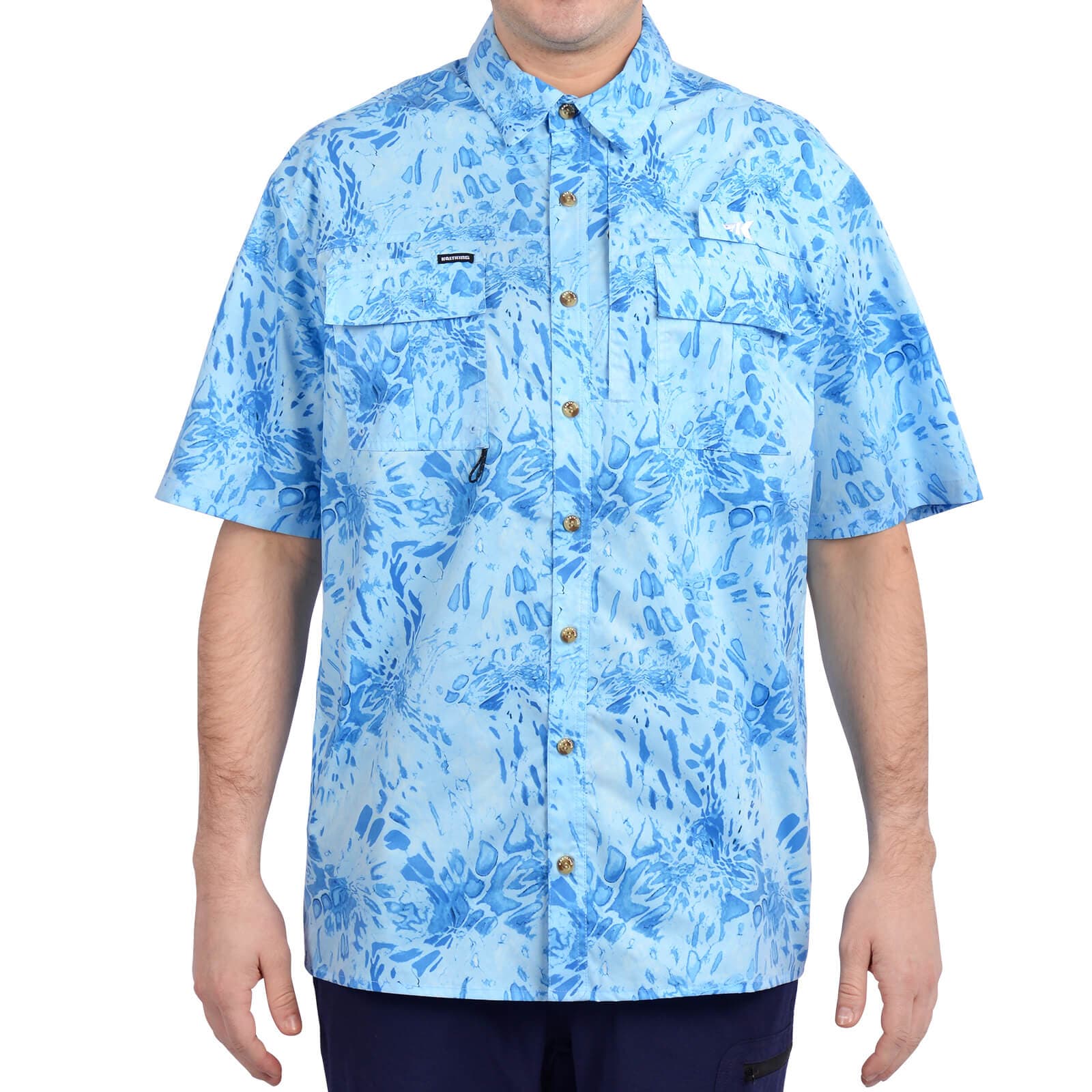 KastKing Casual Short Sleeve Button Down Shirts - Prym1:seafoam / X-Small