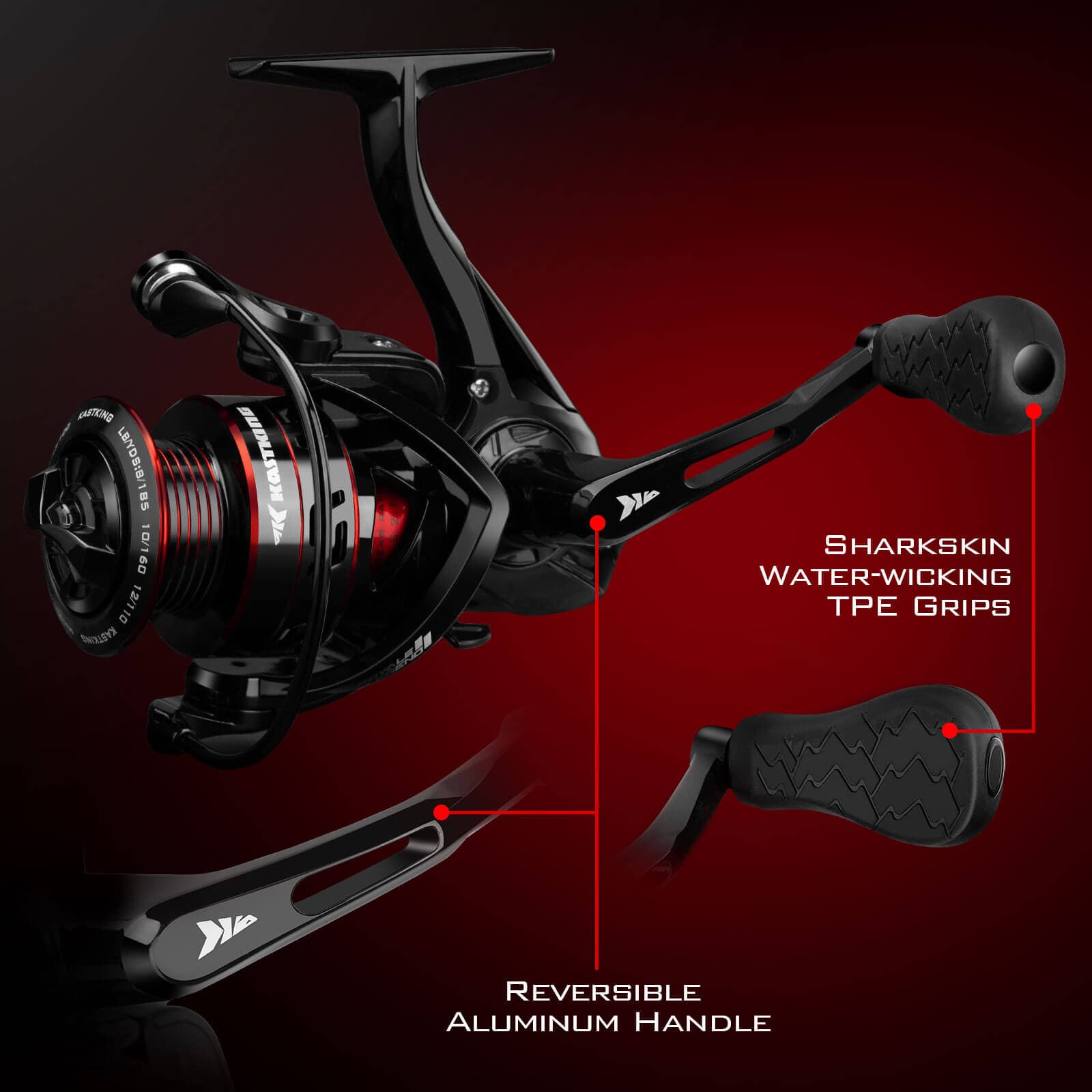 cast king 2 fishing reel KastKing Royale Legend II Spinning Fishing Reel Black / 4000 / 5.2:1