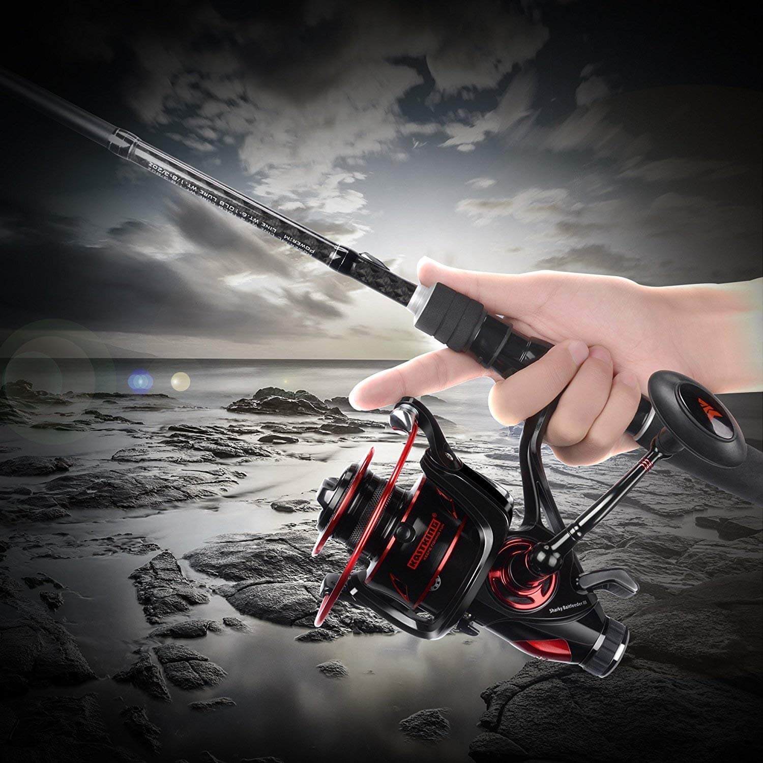 KastKing Model 3000 Sharky III Fishing Reel - Carbon Fiber 39.5