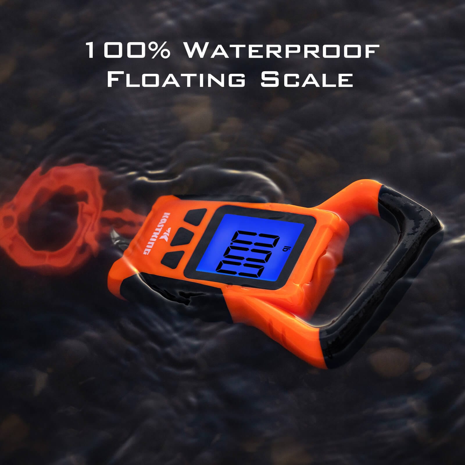 Waterproof Digital Fishing Scale With Ruler, Dual Mode - Lbs/oz And Kg,  Zero 100lbs/50kg, Lightweight, Sturdy Abs Frame, Non-slip Handle,  Retractable