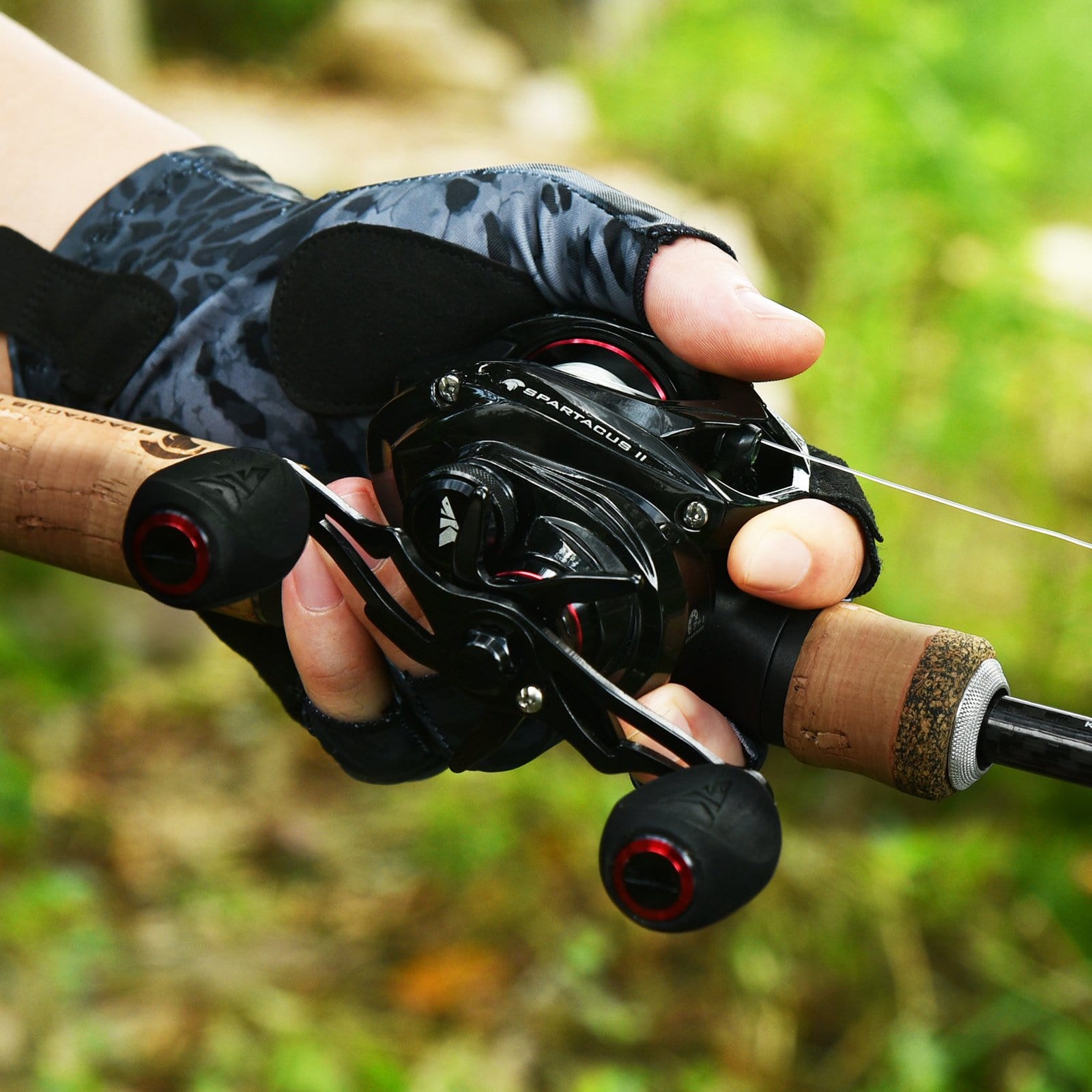 baitcasting kastking reel KastKing Spartacus II Baitcasting Reel Black / 7.2:1 / Left Handed