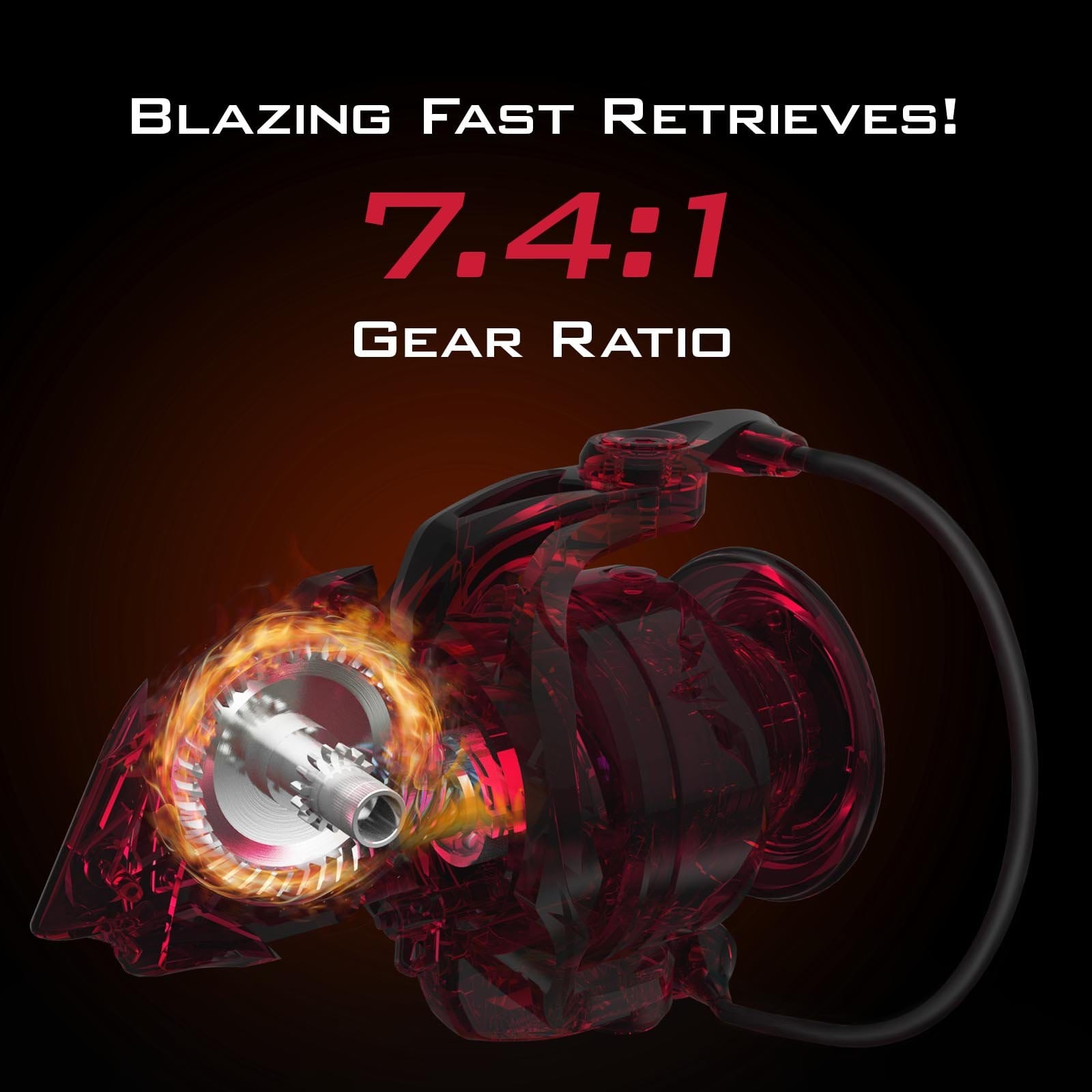 fastest gear ratio fishing reel KastKing Speed Demon Elite Spinning Fishing Reel 3000 / 7.4:1