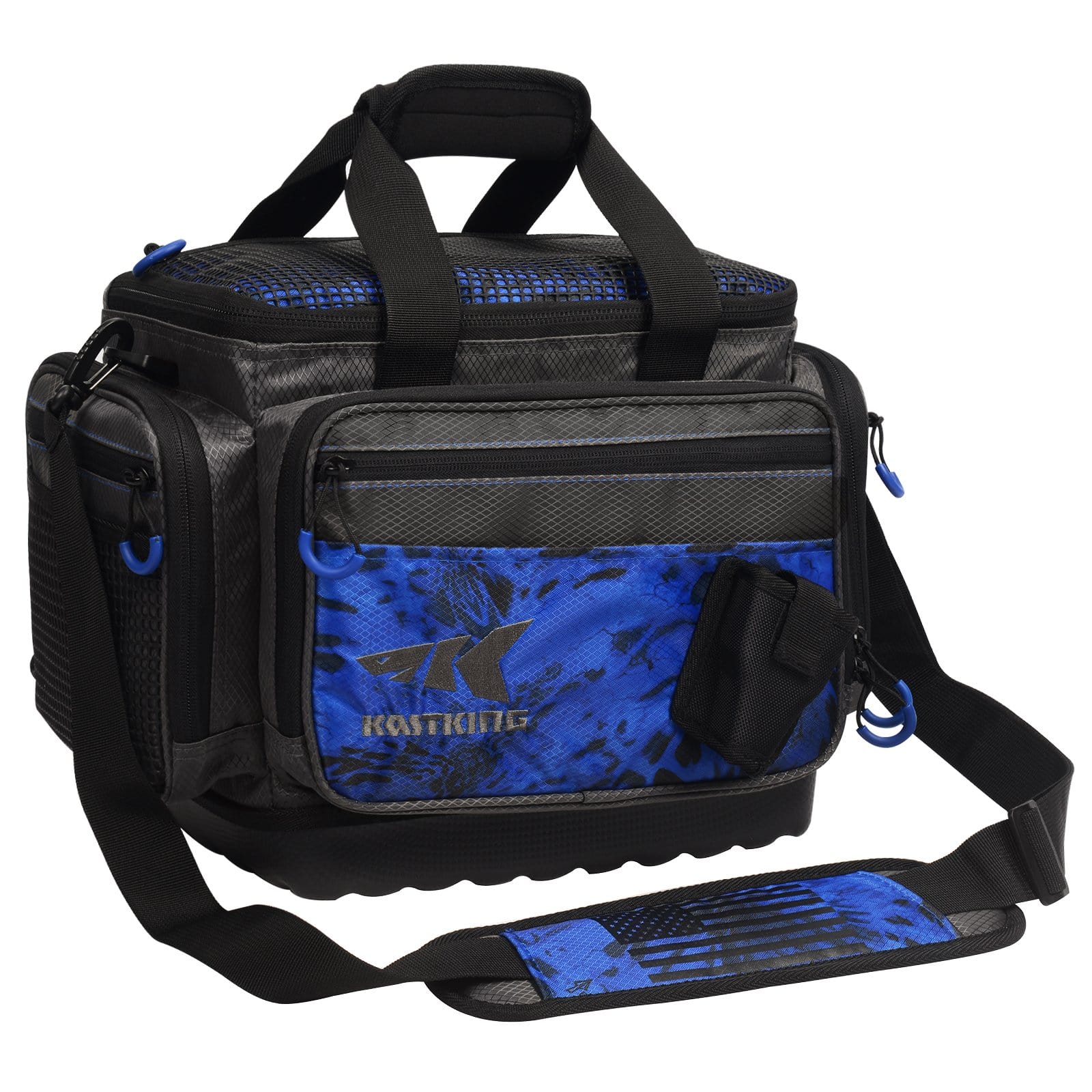 Halfhook Nylon Fishing Tackle Bag Waterproof Fishing Tackle Bag with 6  External & 1 Main Compartment