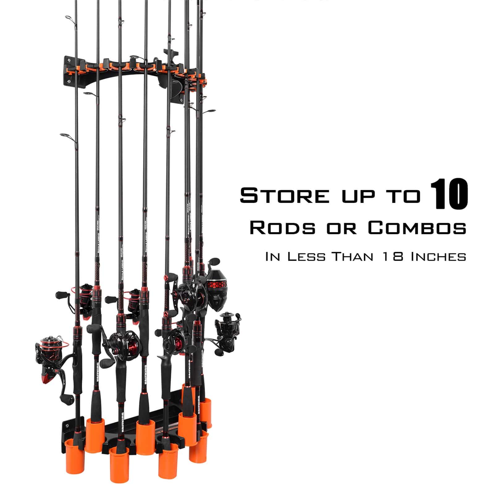 Fast Retrieve Fishing Pole Storage | Fits 6 Rods