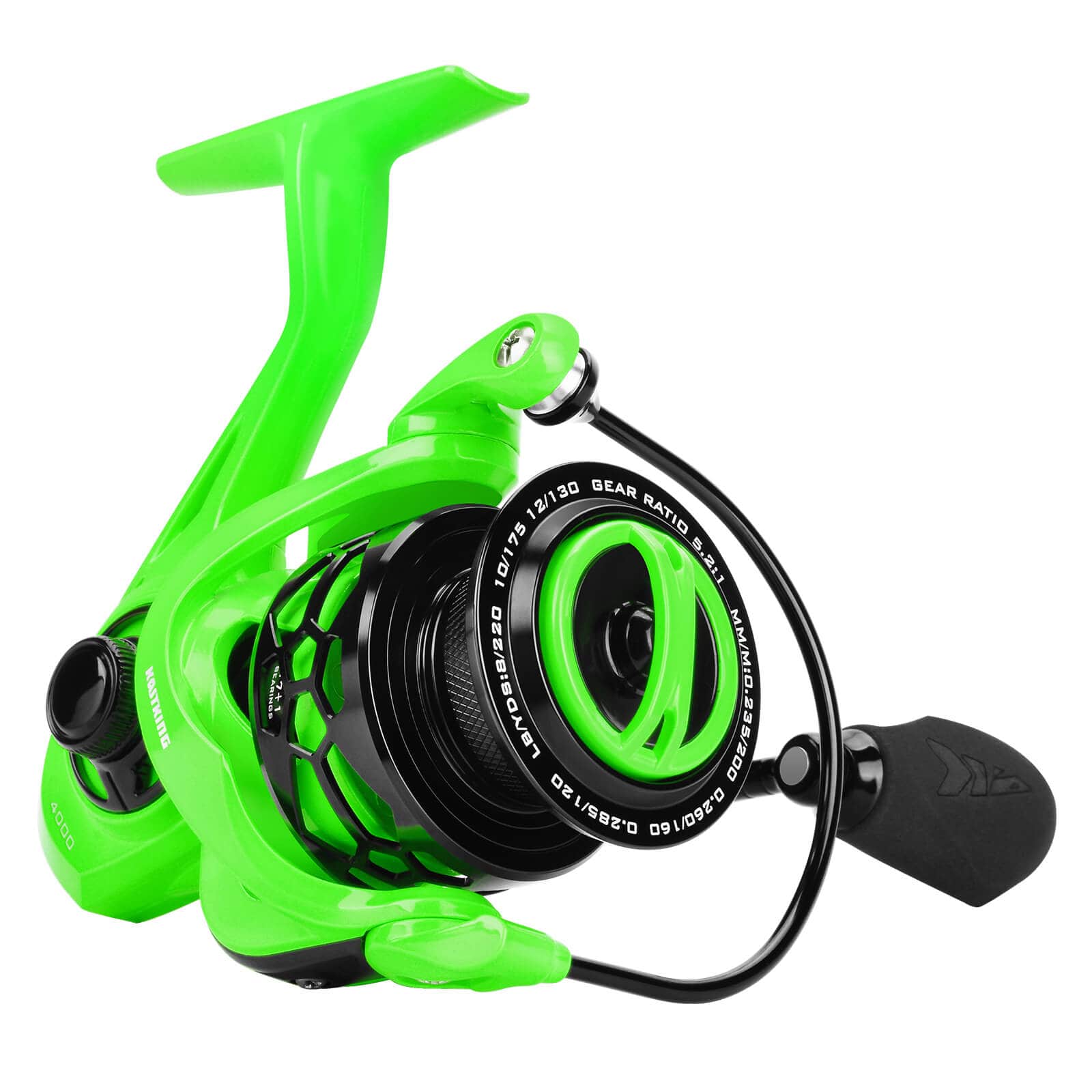 colorful chrome fishing reel KastKing Zephyr Spinning Reel Black / 500