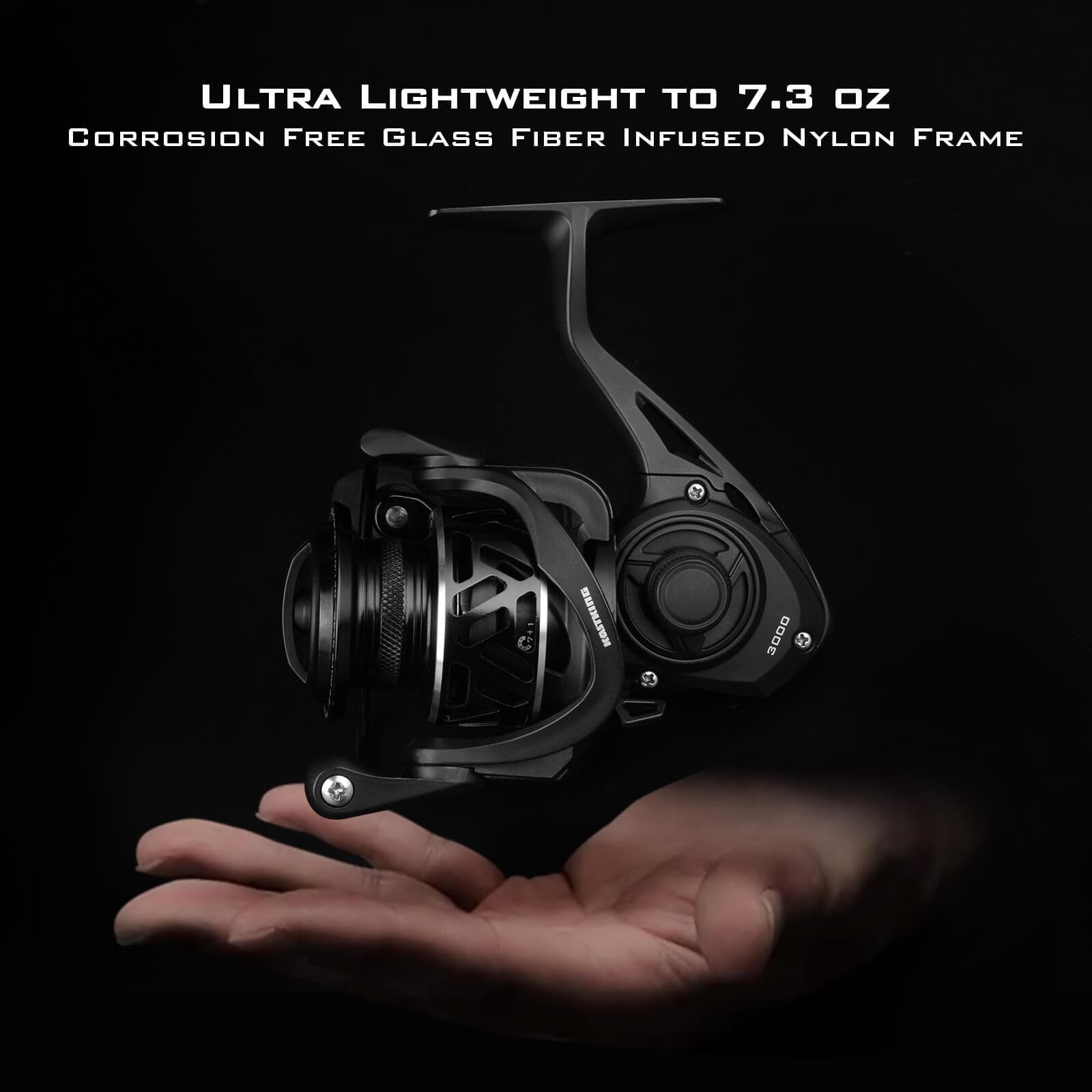 cheap light fishing reel KastKing Zephyr Spinning Reel Black / 500