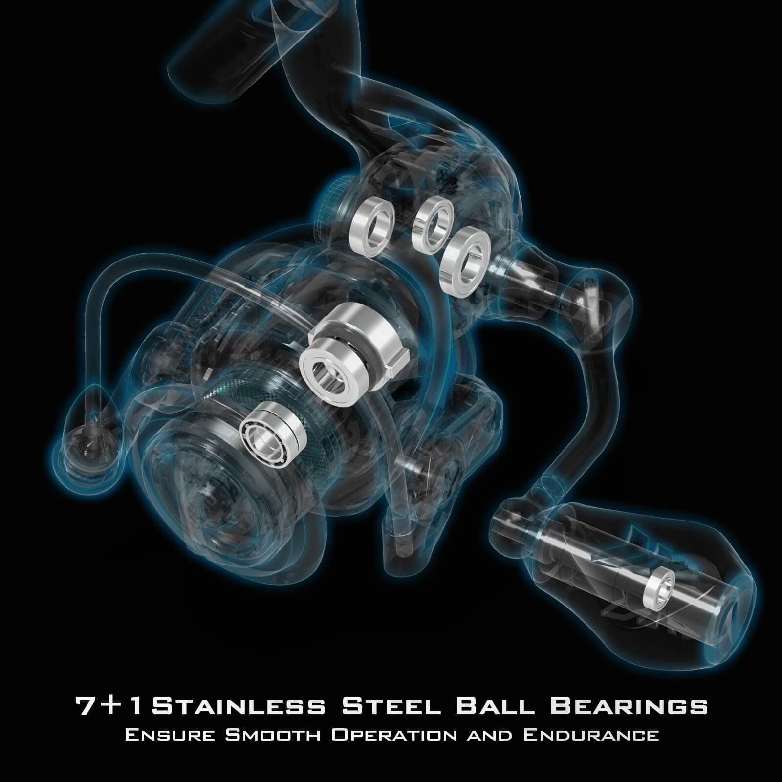 KastKing Zephyr Spinning Reel - Black / 500 - Ultralight/Ice Fishing / 5.2:1