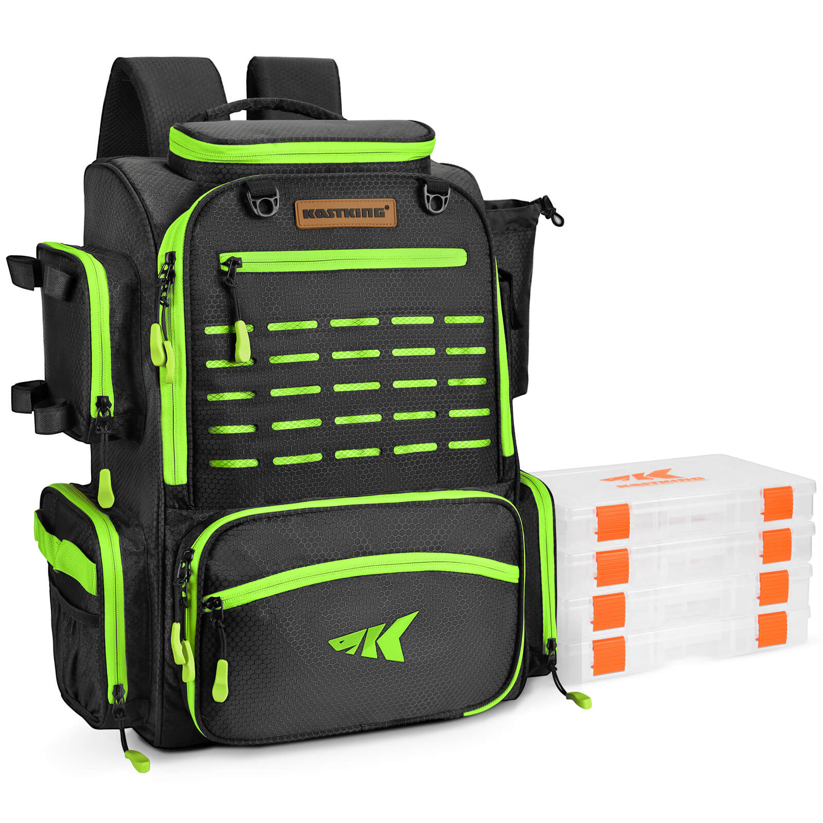 KastKing Fishing Tackle Backpack -Bait Boss with Rod Holders 4 Tackle Boxes43L Large Storage for Fishing Gear KastKing Fishing Tackle Backpack -Bait Boss with Rod Holders 4 Tackle Boxes43L Large Storage for Fishing Gear