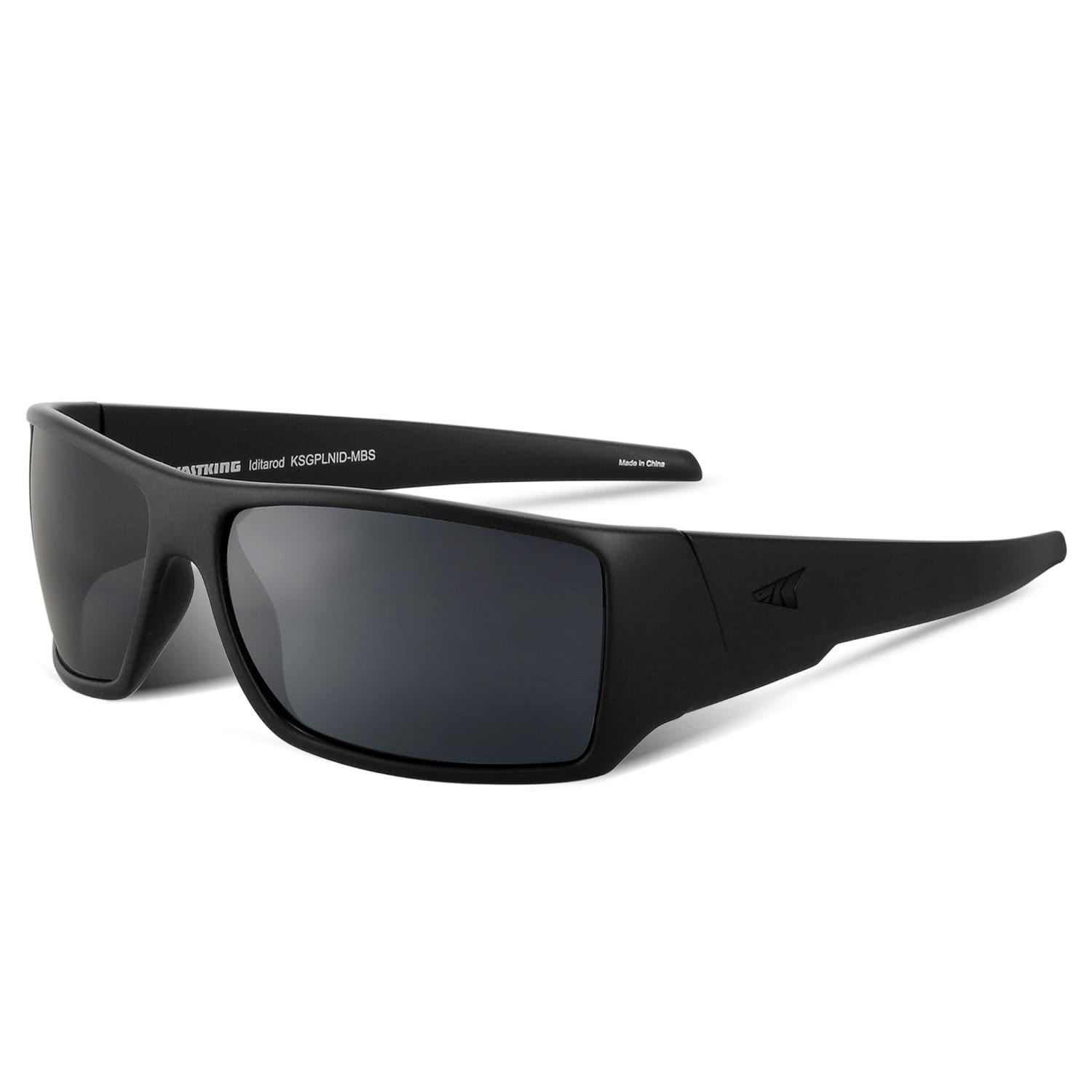 KastKing Iditarod Polarized Sport Sunglasses for Men and Women Matt Blackout / Smoke
