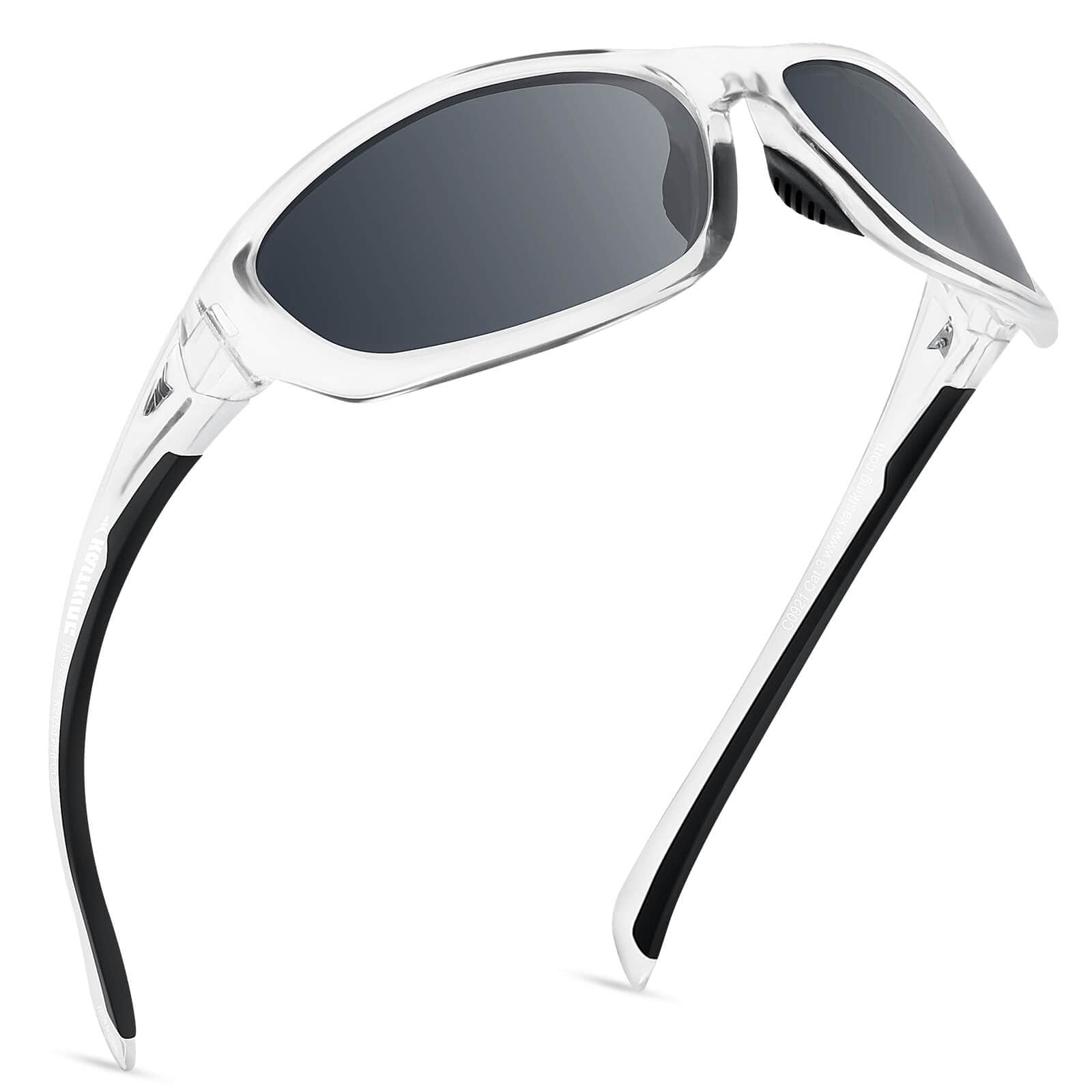 KastKing Hiwassee Polarized Sport Sunglasses for Men and Women - Gloss  Crystal | Smoke