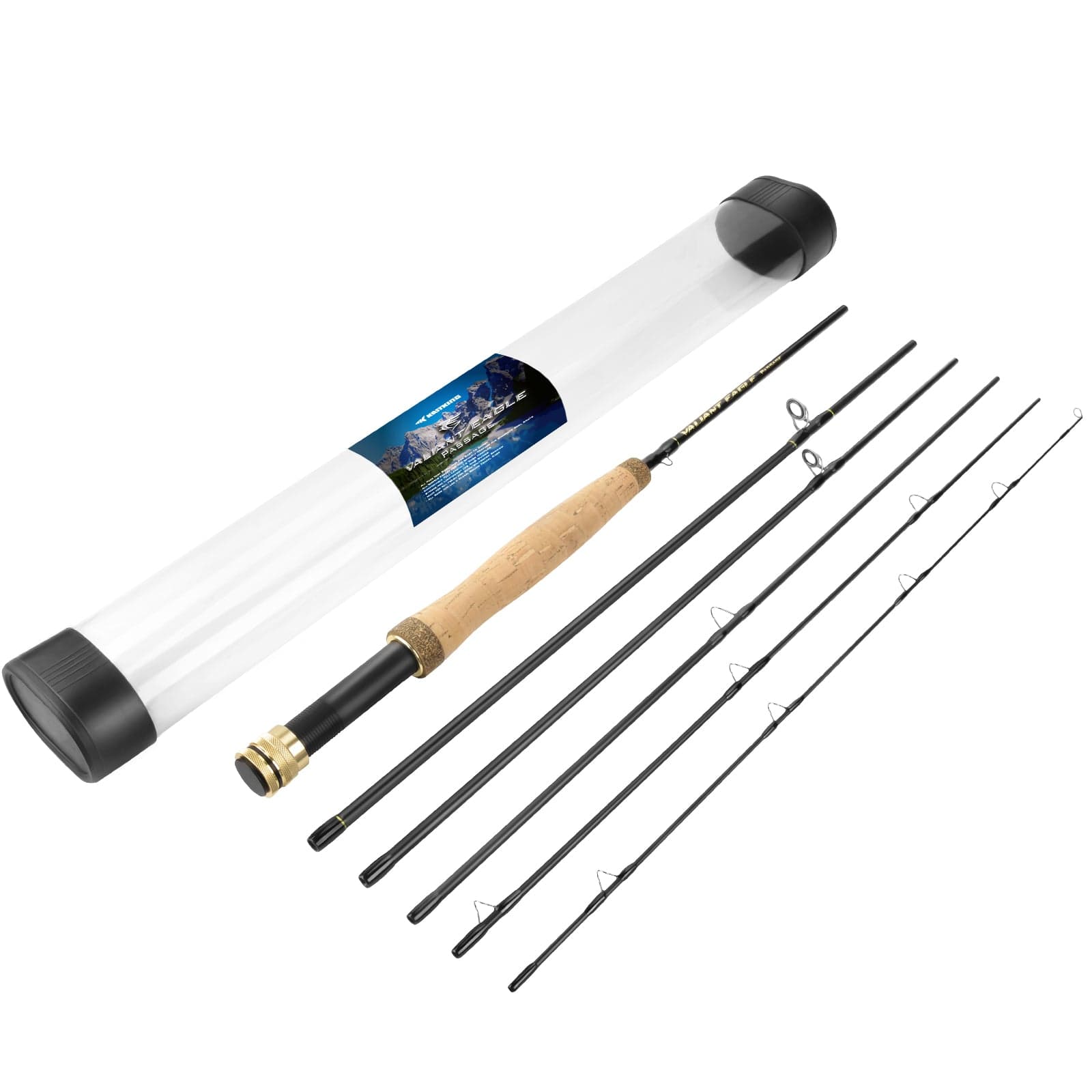 Portable Travel Fishing Rod Lightweight Carbon Fiber 4 Pieces Fishing Pole  