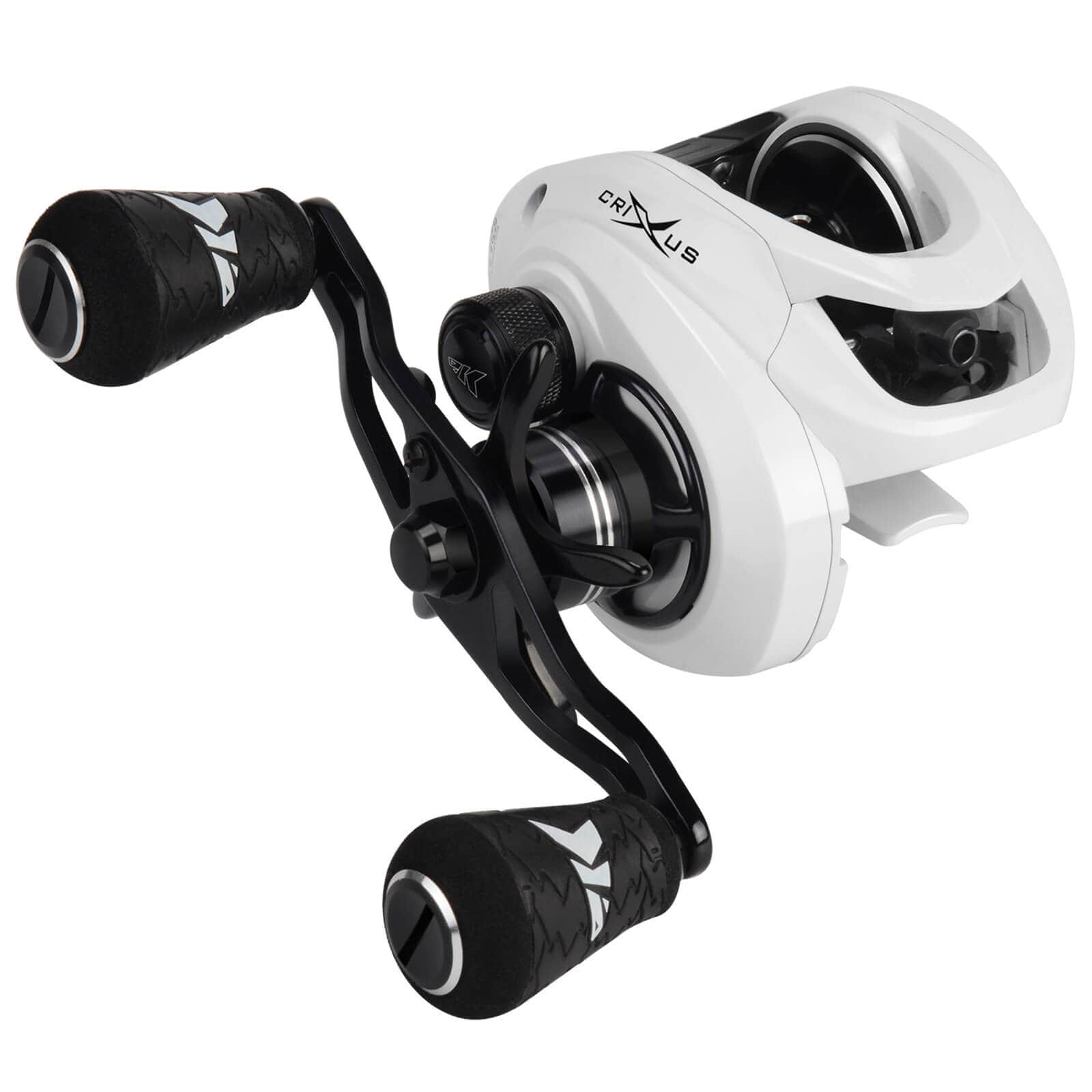 Ganis Angling World - KASTKING CRIXUS WHITE Available from R 1040.00:  www.ganis.co.za/pi32561/ci71/fishing-reels/all-fishing-reels/low-profile- bait-casting-reels/kastking-crixus-white.html Low Profile Baitcasting  Fishing Reel– Fish like a gladiator