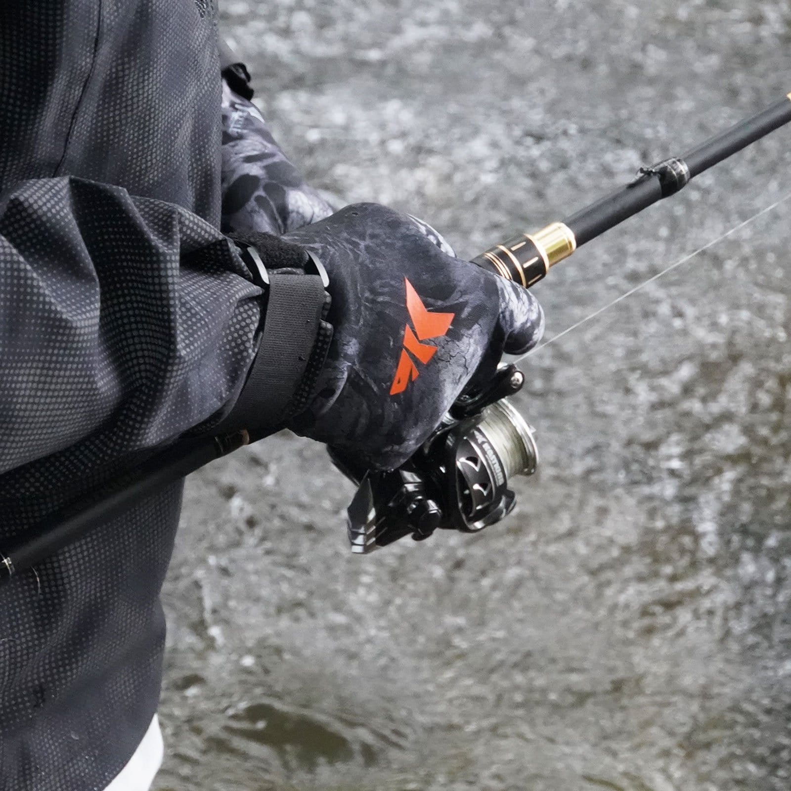 Gray Neoprene Fishing Gloves for sale