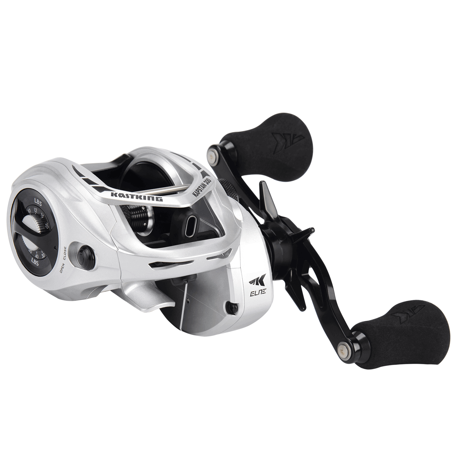 KastKing Kapstan Elite Size 300 Double Handle Baitcasting Reel 5.4:1 / Left Handed KastKing Kapstan Elite Size 300 Double Handle Baitcasting Reel 5.4:1 / Left Handed