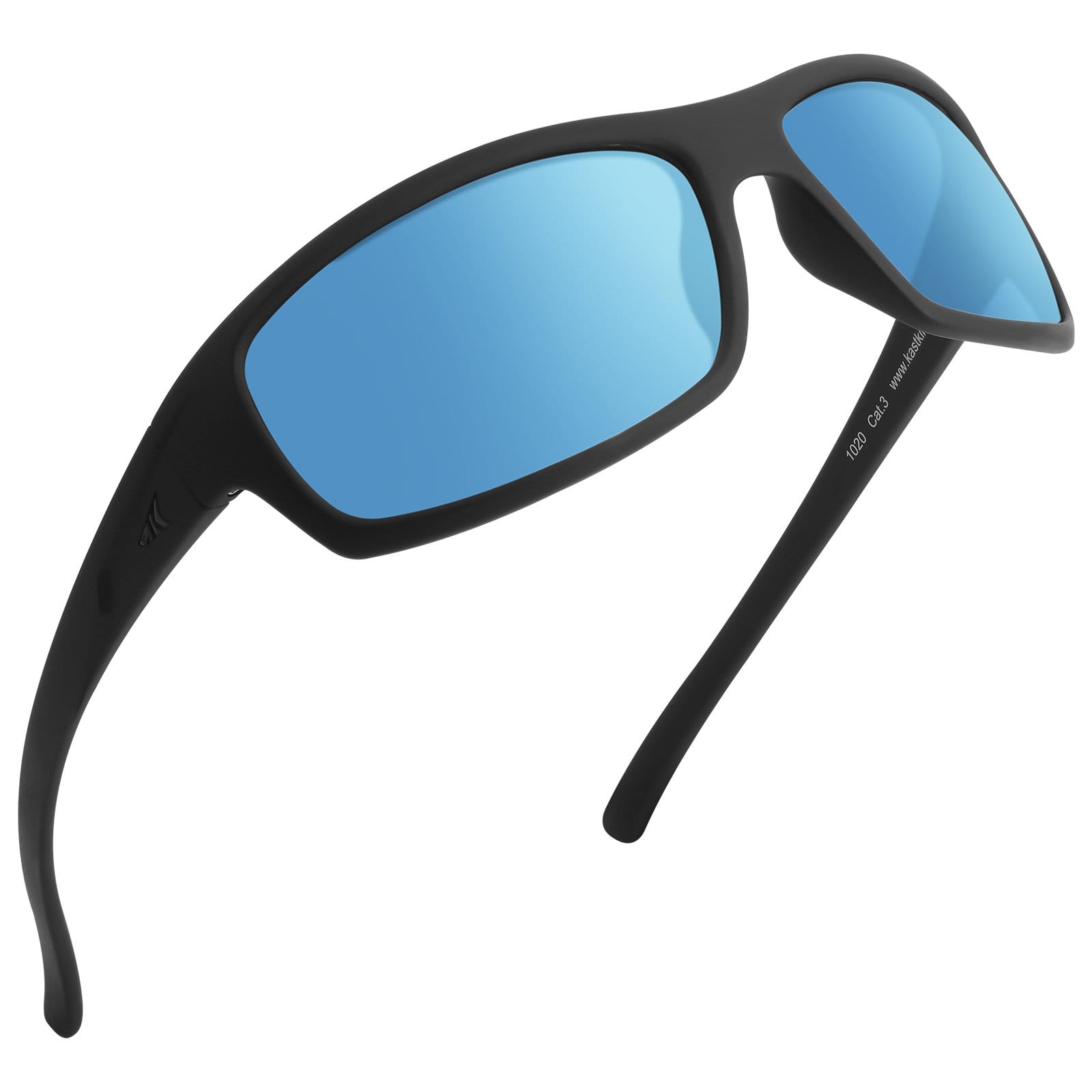 KastKing Kateel Polarized Sport Sunglasses for Men and Women - Matte  Blackout/Smoke - Ice Mirror