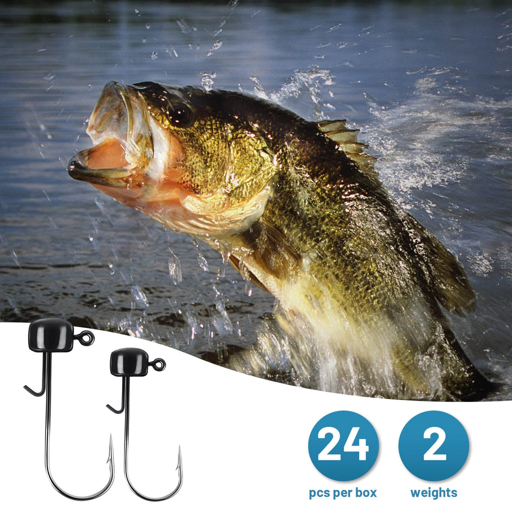 MadBite 24 Pcs Ned Rig Jig Hook Kits KastKing