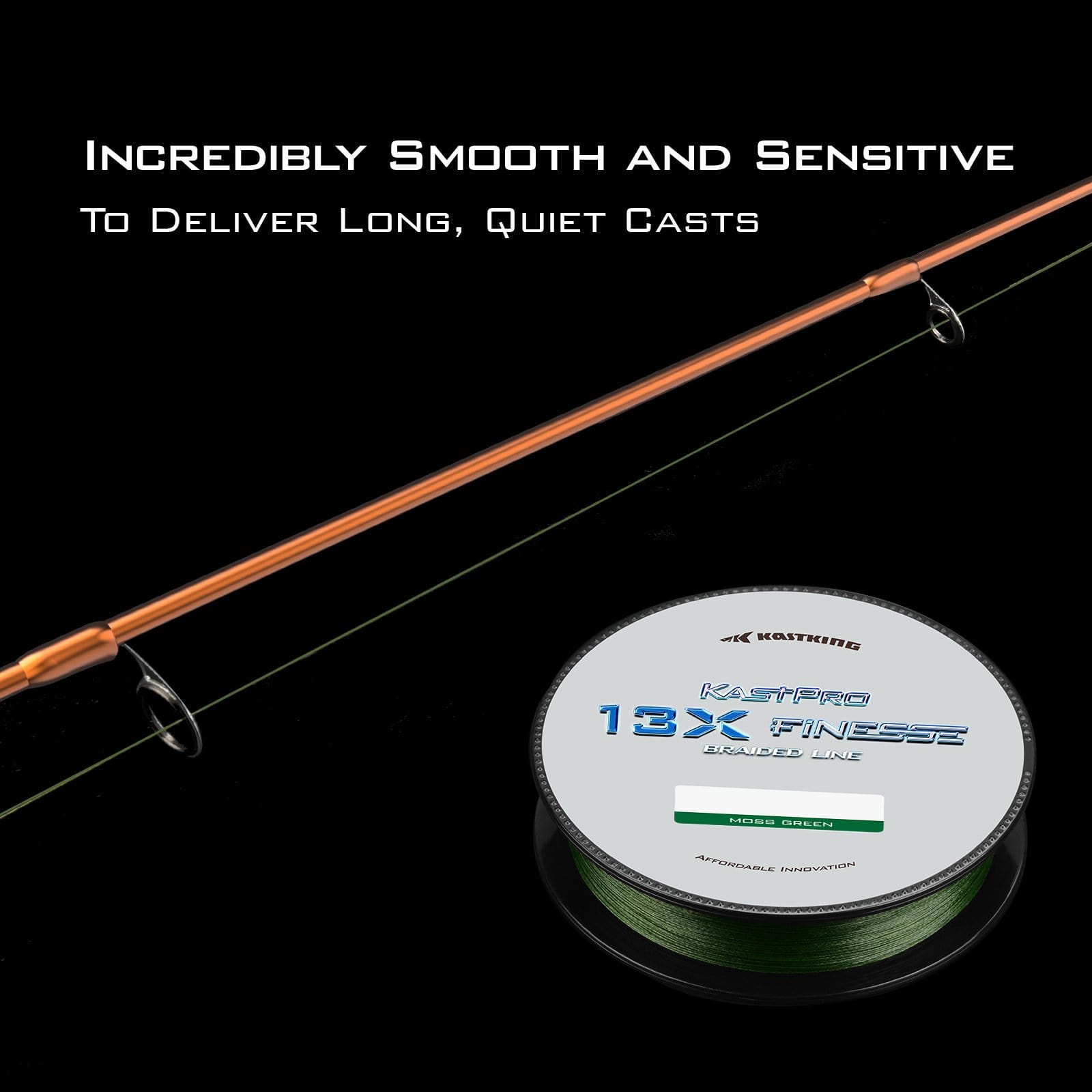 longest casting braided fishing line KastKing KastPro 13X Finesse Braid Fishing Line