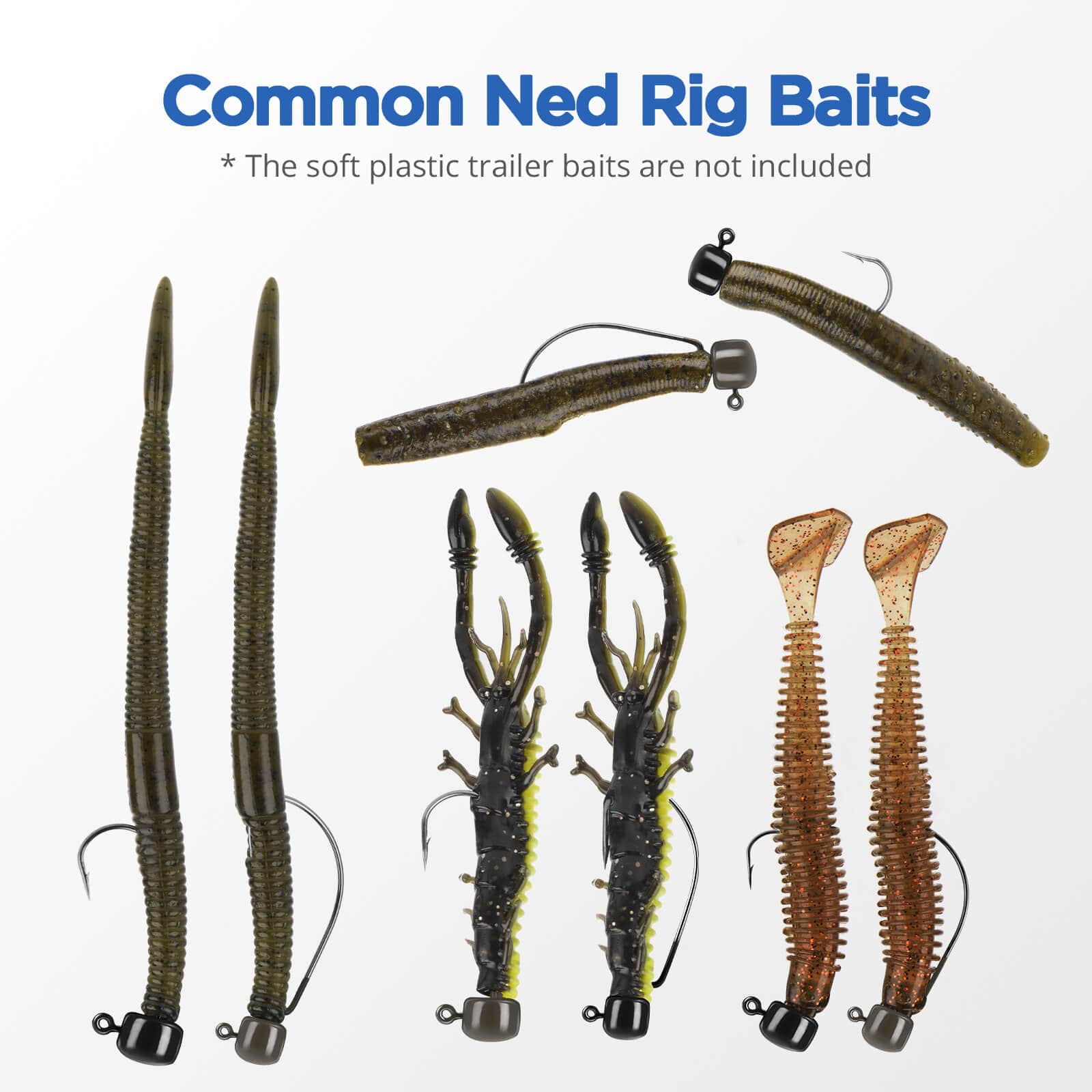 MadBite 24 Pcs Ned Rig Jig Hook Kits – KastKing