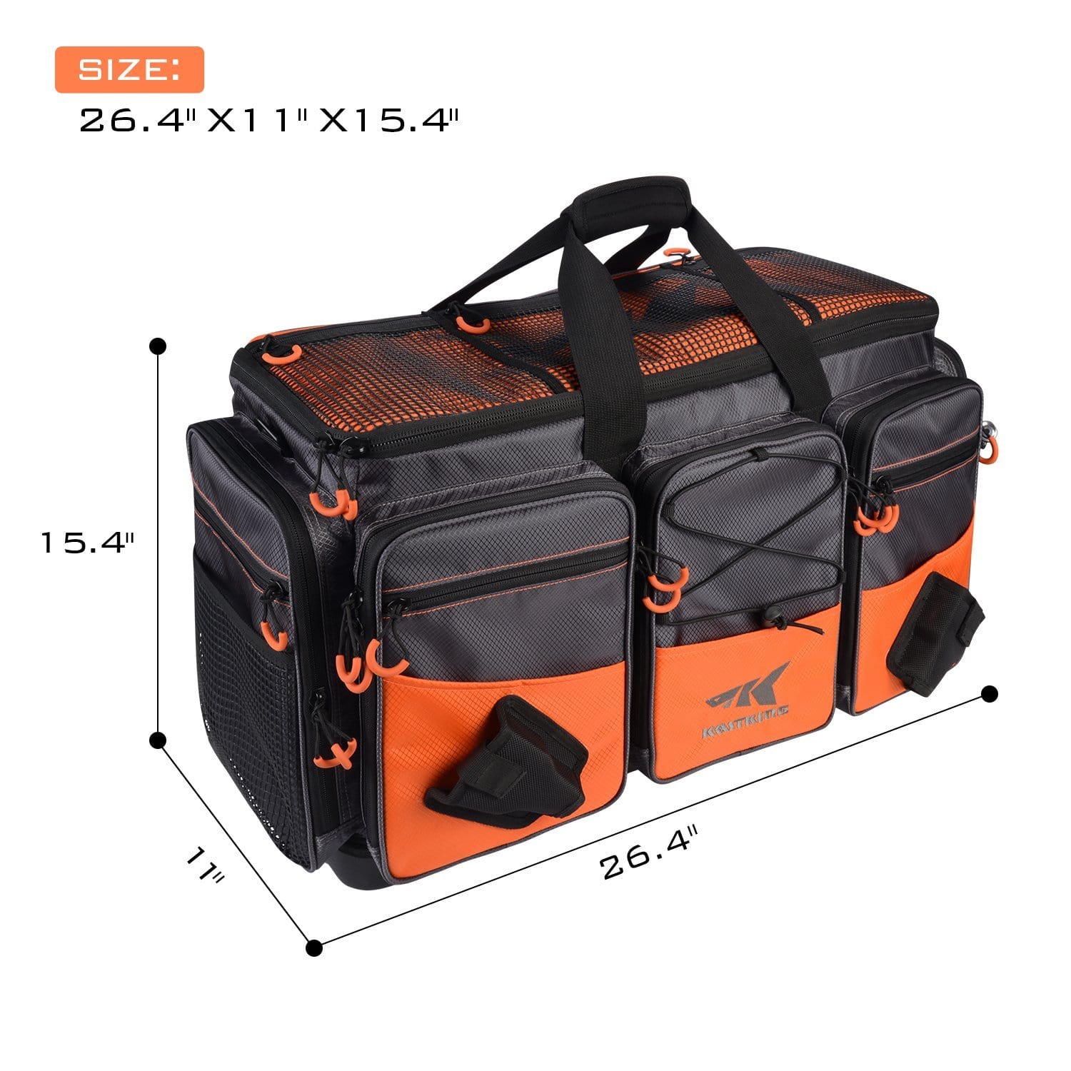 KastKing Fishing Tackle Bags - Hawg (26.4” x 11” x 15.4”) / Orange