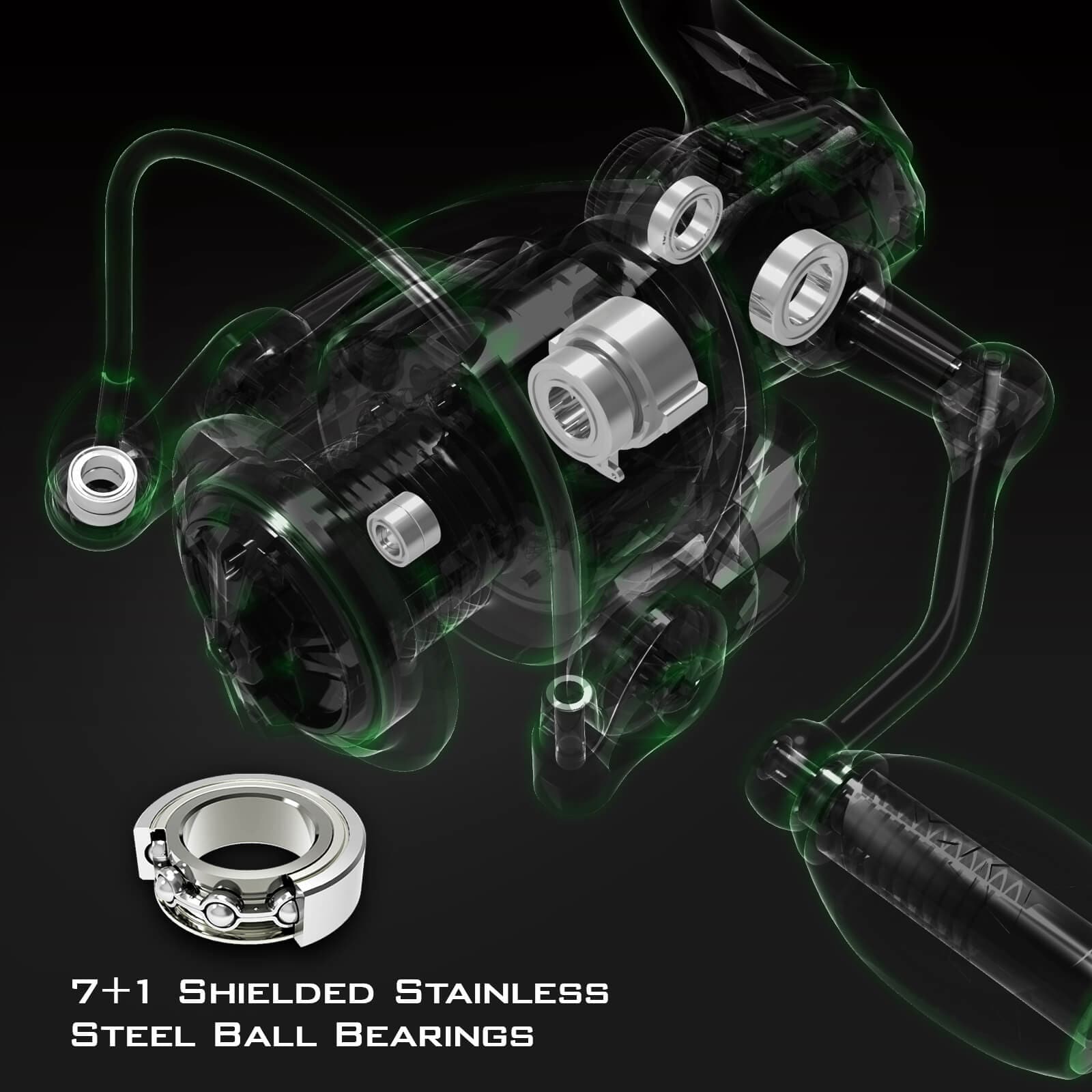 cod﹉KastKing Spartacus II Baitcasting Reel 170g Dual Brake System Reel 8KG  Max Drag 7+1 BBs 7.2:1 Hi