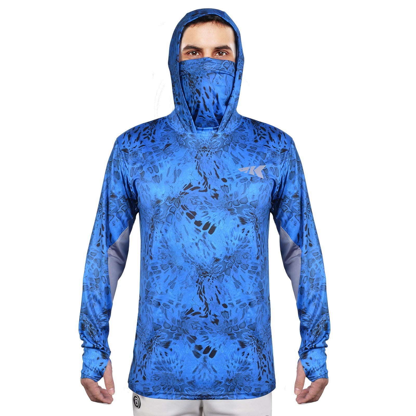 New 2023 Men Performance Fishing Shirt Hoodie With Mask Quick Dry