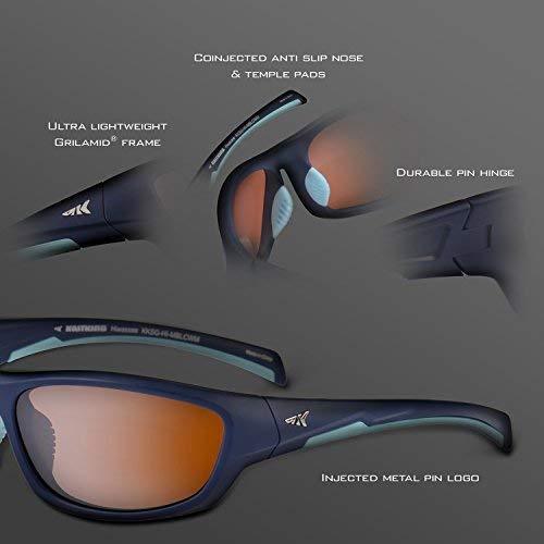 KastKing Skidaway Polarized Sport Sunglasses for Men and Women - Matte Demi  | Smoke