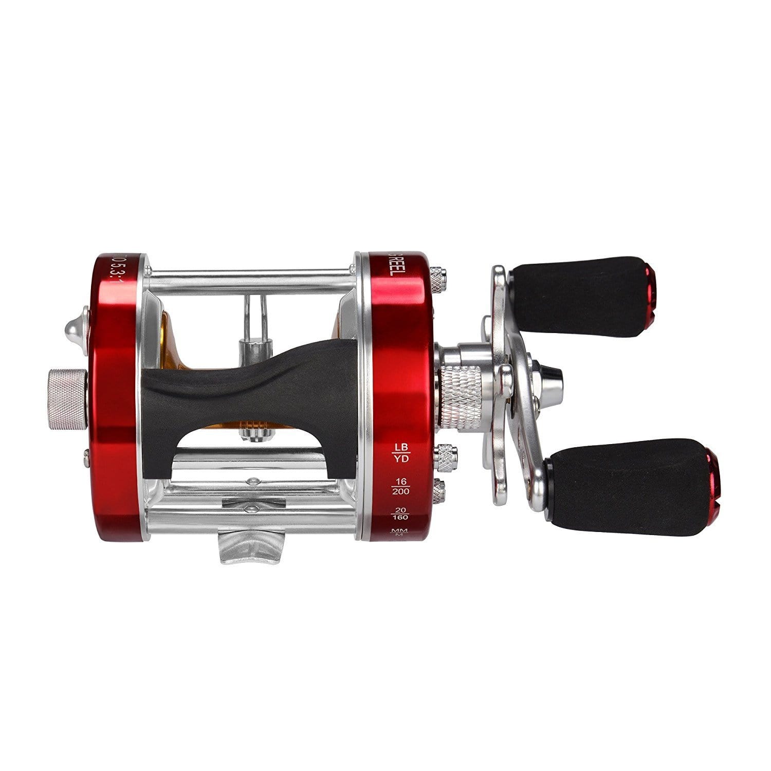 KastKing Rover Round Baitcasting Reel - Red - Right Handed / Version-40 /  5.3:1