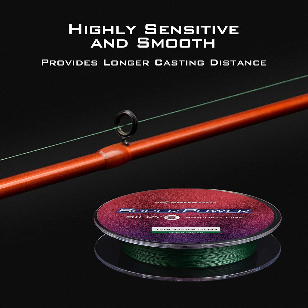 KastKing SuperPower Silky8 Braided Line - 150YDS