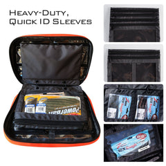 Heavy Duty Soft Plastic Lure Binder Bag 10 PVC Pockets, Waterproof Tackle Storage Heavy Duty Soft Plastic Lure Binder Bag 10 PVC Pockets, Waterproof Tackle Storage