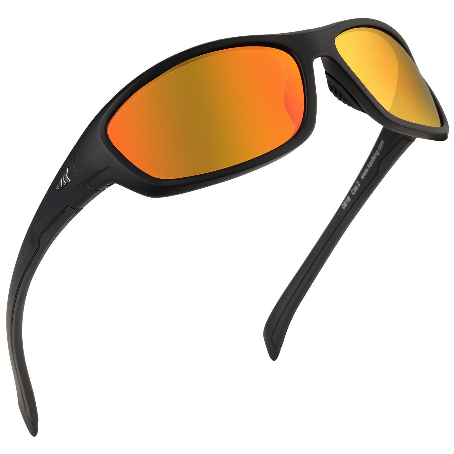 KastKing Hiwassee Polarized Sport Sunglasses for Men and Women - Matte  Black | Amber Base Scarlet