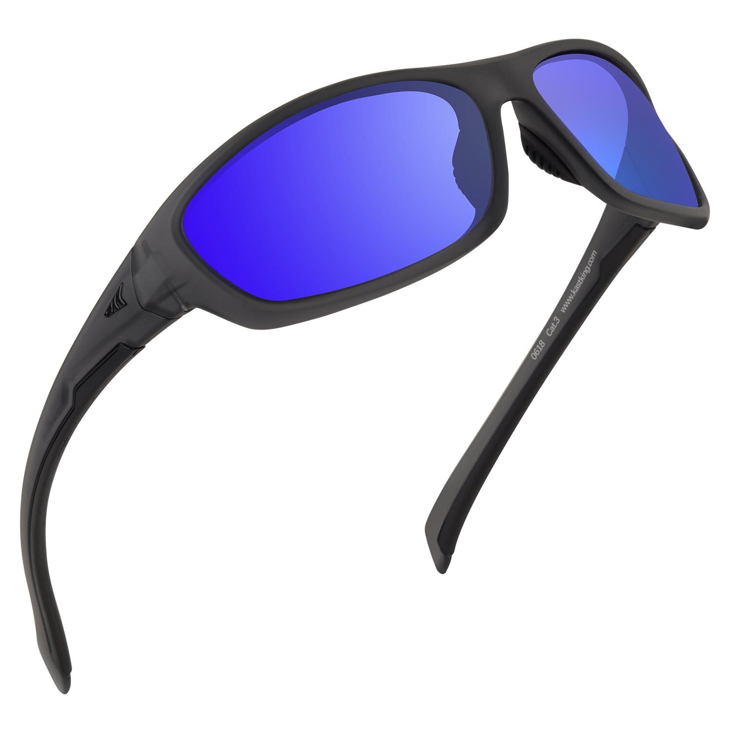 KastKing Hiwassee Polarized Sport Sunglasses for Men and Women - Matte  Smoke Crystal | Smoke Base Cobalt