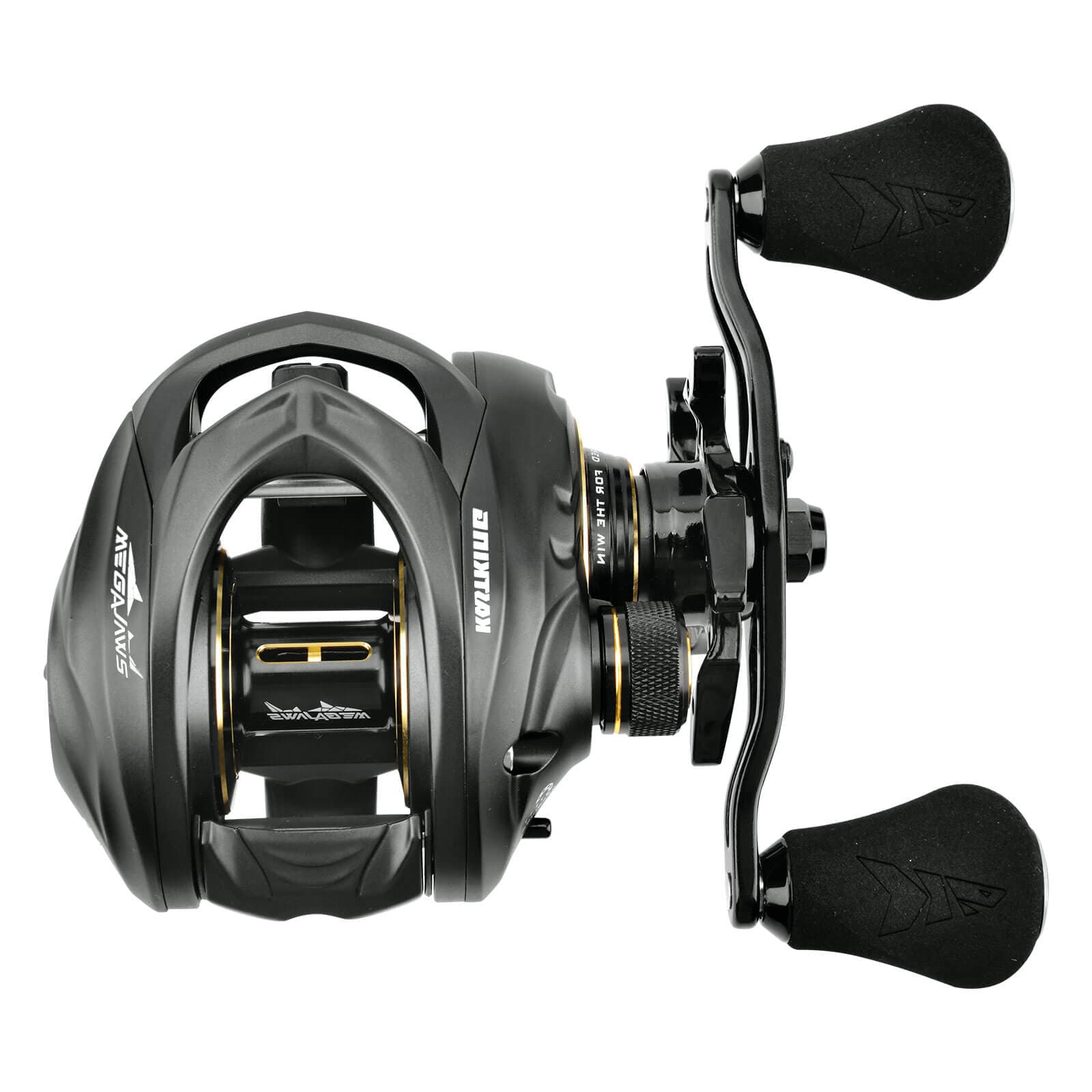 best cranking baitcasting reels TEQIN Round Reel, Trolling Reel, 4.2:1 Gear Ratios Lure Fishing Baitcasting Reel, Inshore Saltwater Fishing Baitcasting Reel, Metal Body Fishing Reel for Salmon Trout CL60 Right Hand : Sports bearing system and pro power knobs The Best Casting Reels of