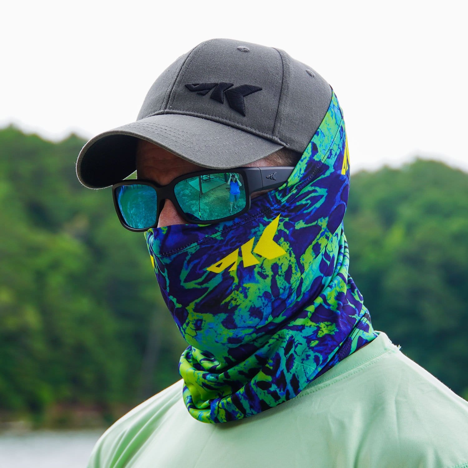 Got Sports UPF 50+ Fishing Neck Gaiter - UV Face Mask Sun Protection for Men & Women - Camo SPF Face Cover Gator