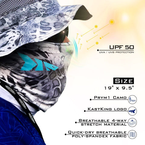 KastKing Sol Armis Neck Gaiter Silver Mist